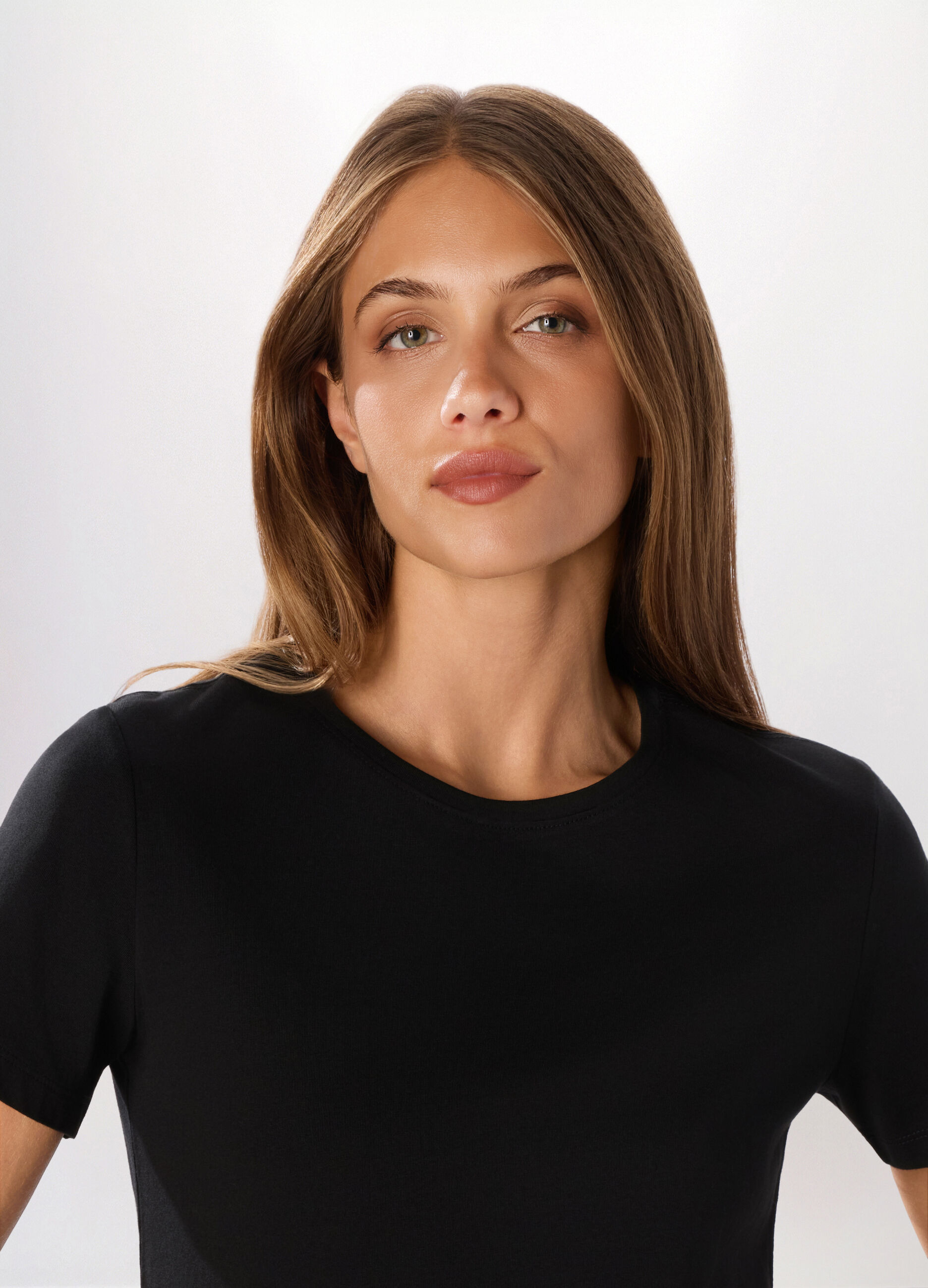 T-shirt in jersey di puro cotone donna_2
