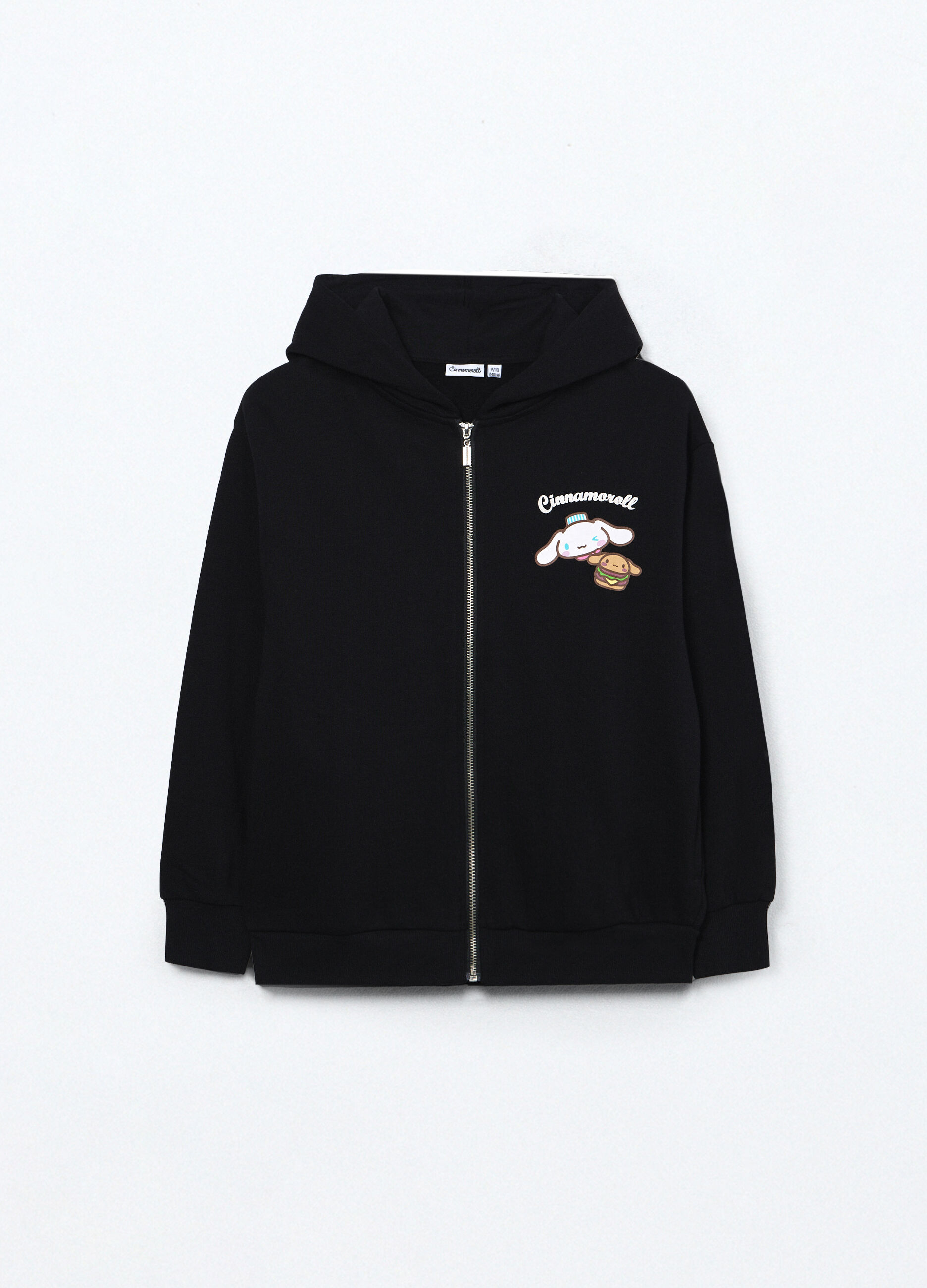 Felpa con cappuccio in puro cotone ragazza_0