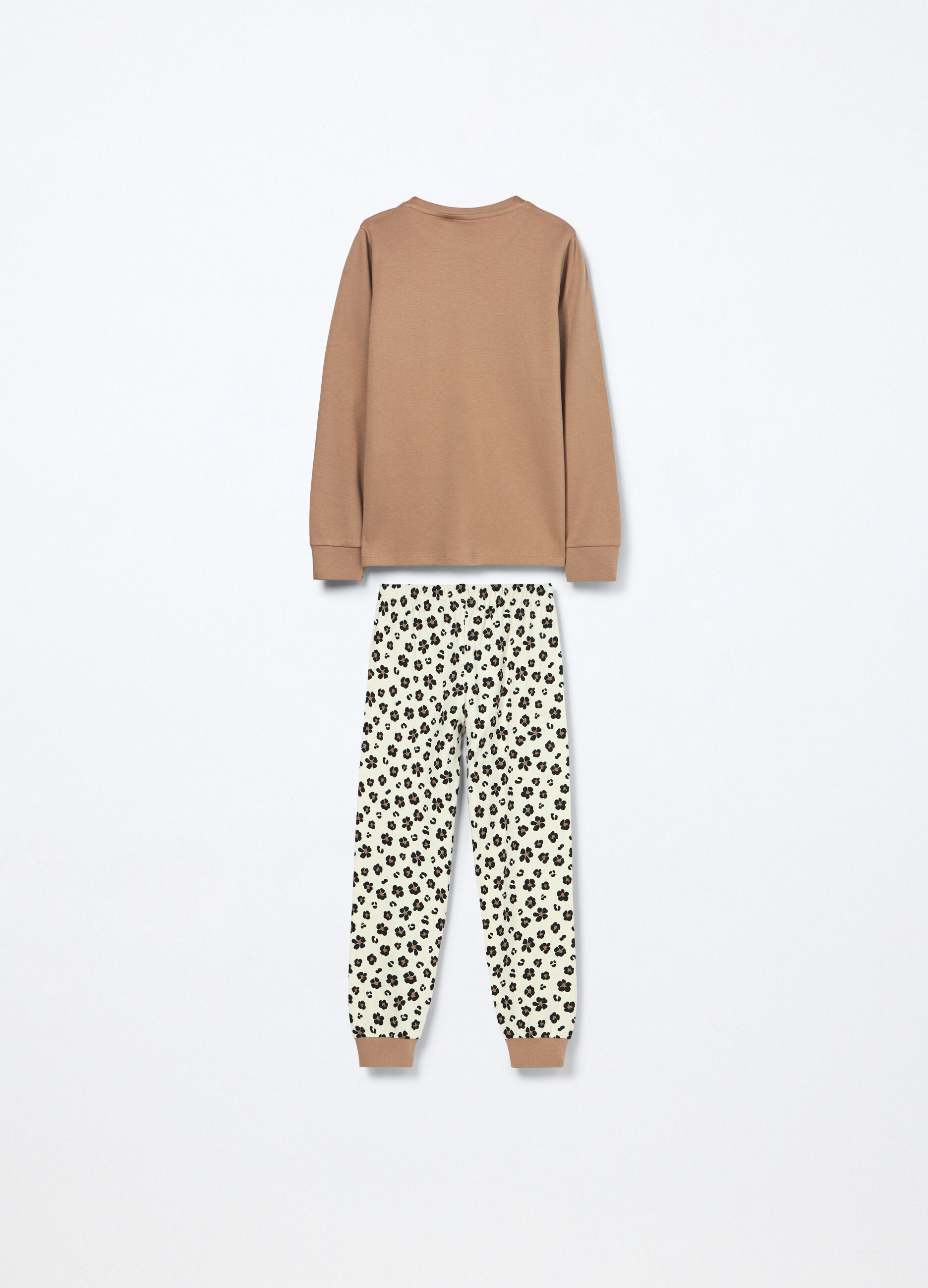 Set pigiama Minnie in interlock di puro cotone bambina_1