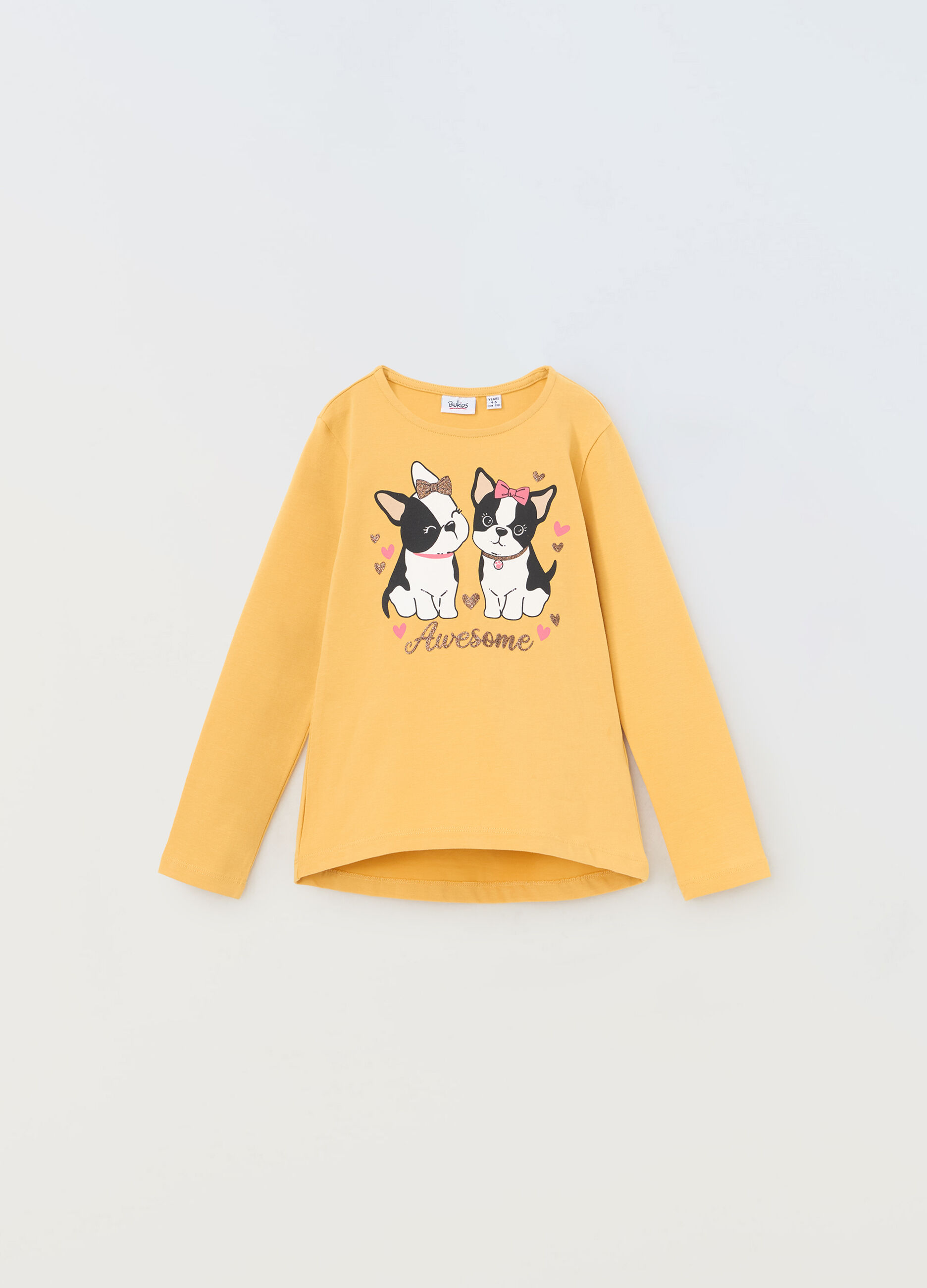 T-shirt in cotone stretch bambina_0