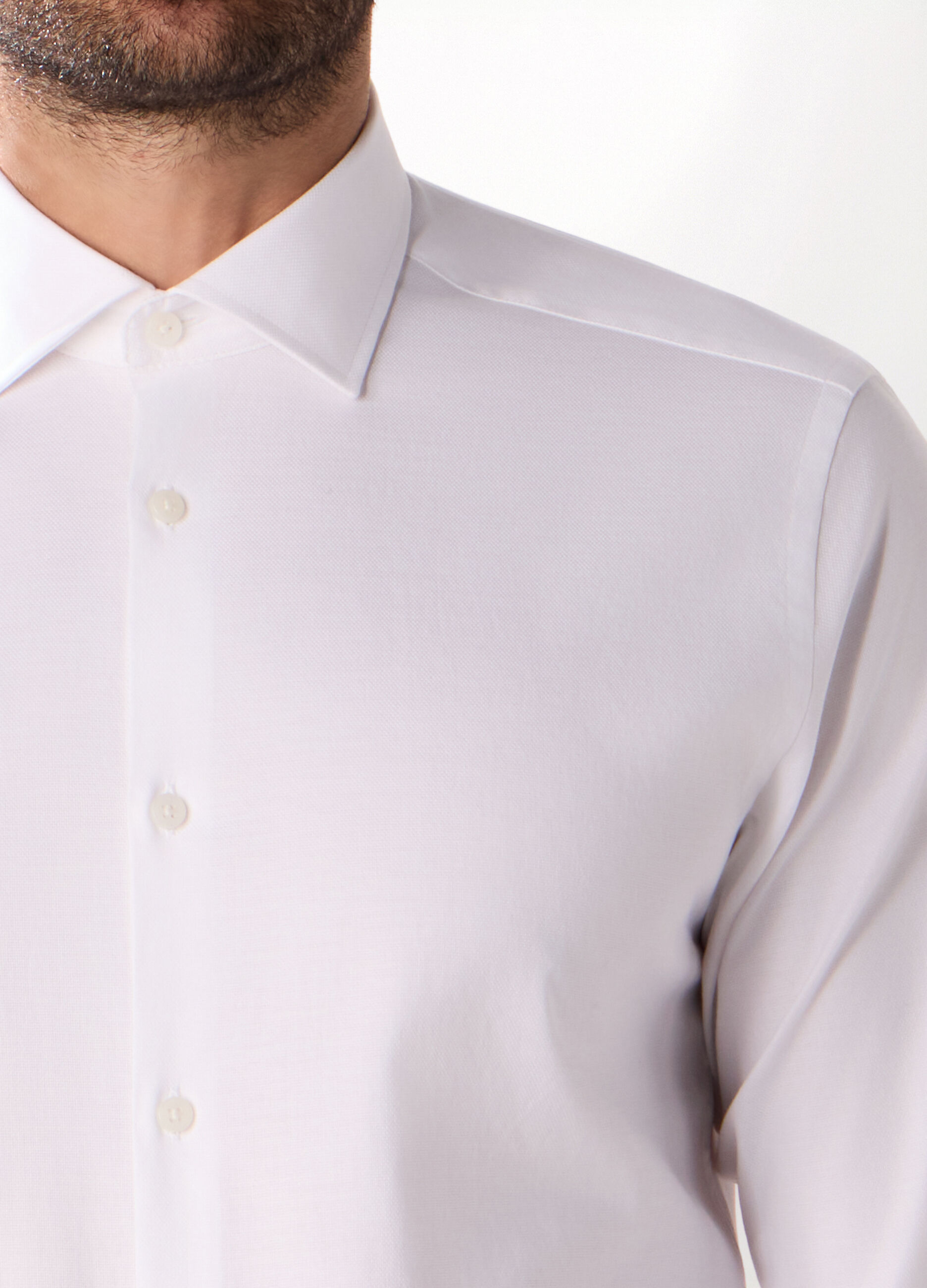 Camicia slim fit in cotone stretch uomo