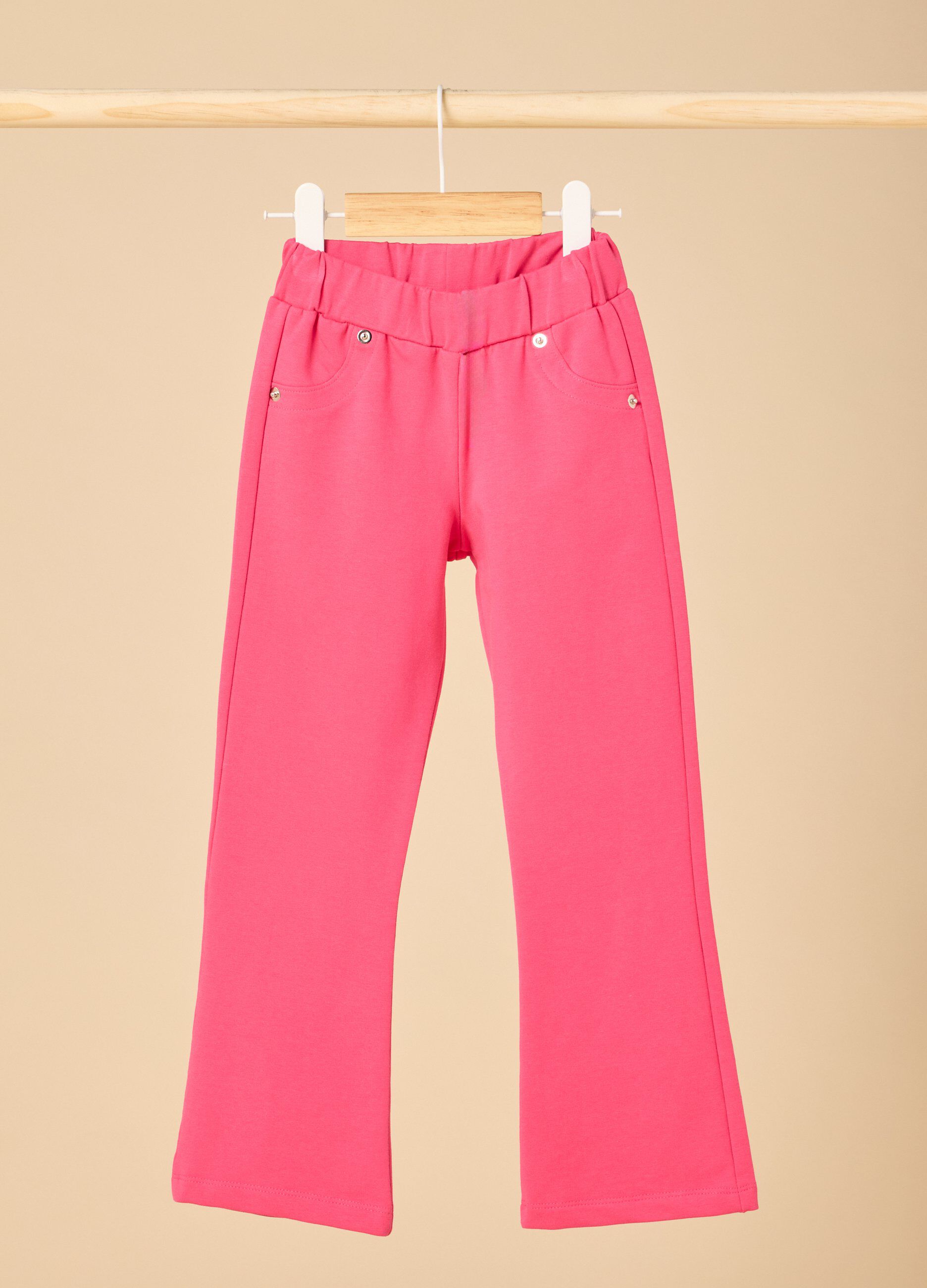 Pantaloni flare fit IANA in cotone stretch bambina_0