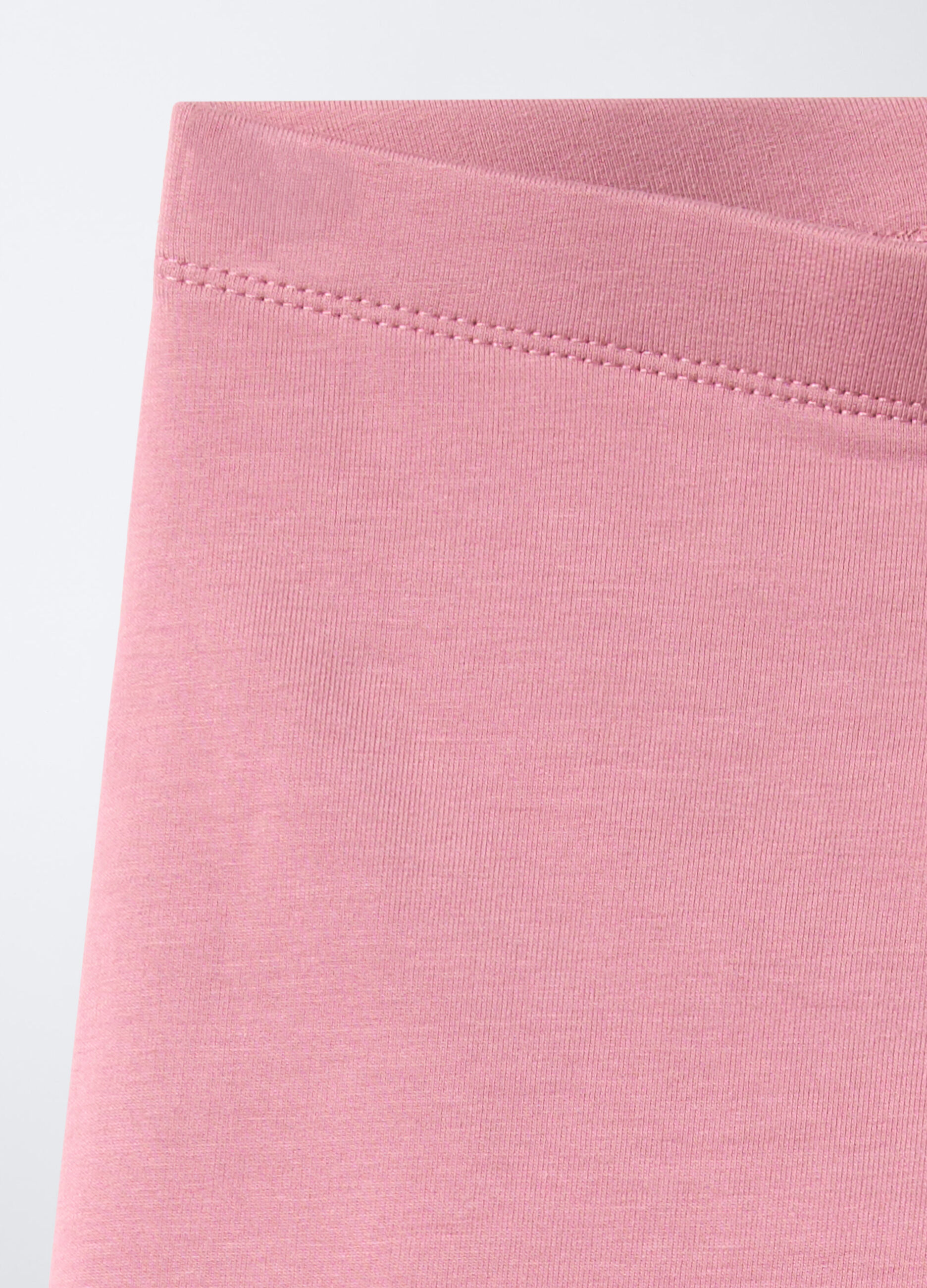 Leggings in cotone garzato stretch Fit Regular bambina_2