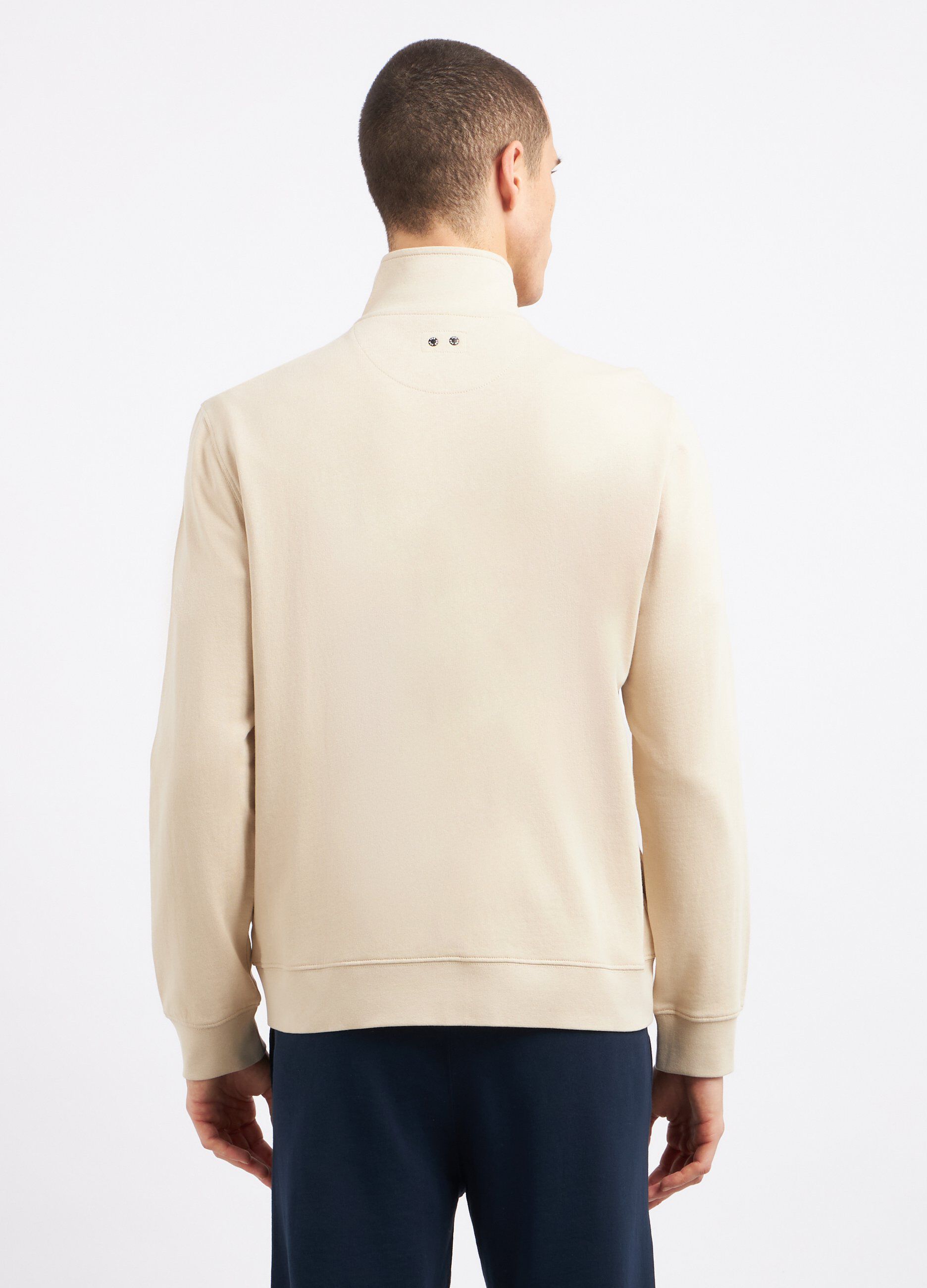 Felpa full zip in cotone uomo_1