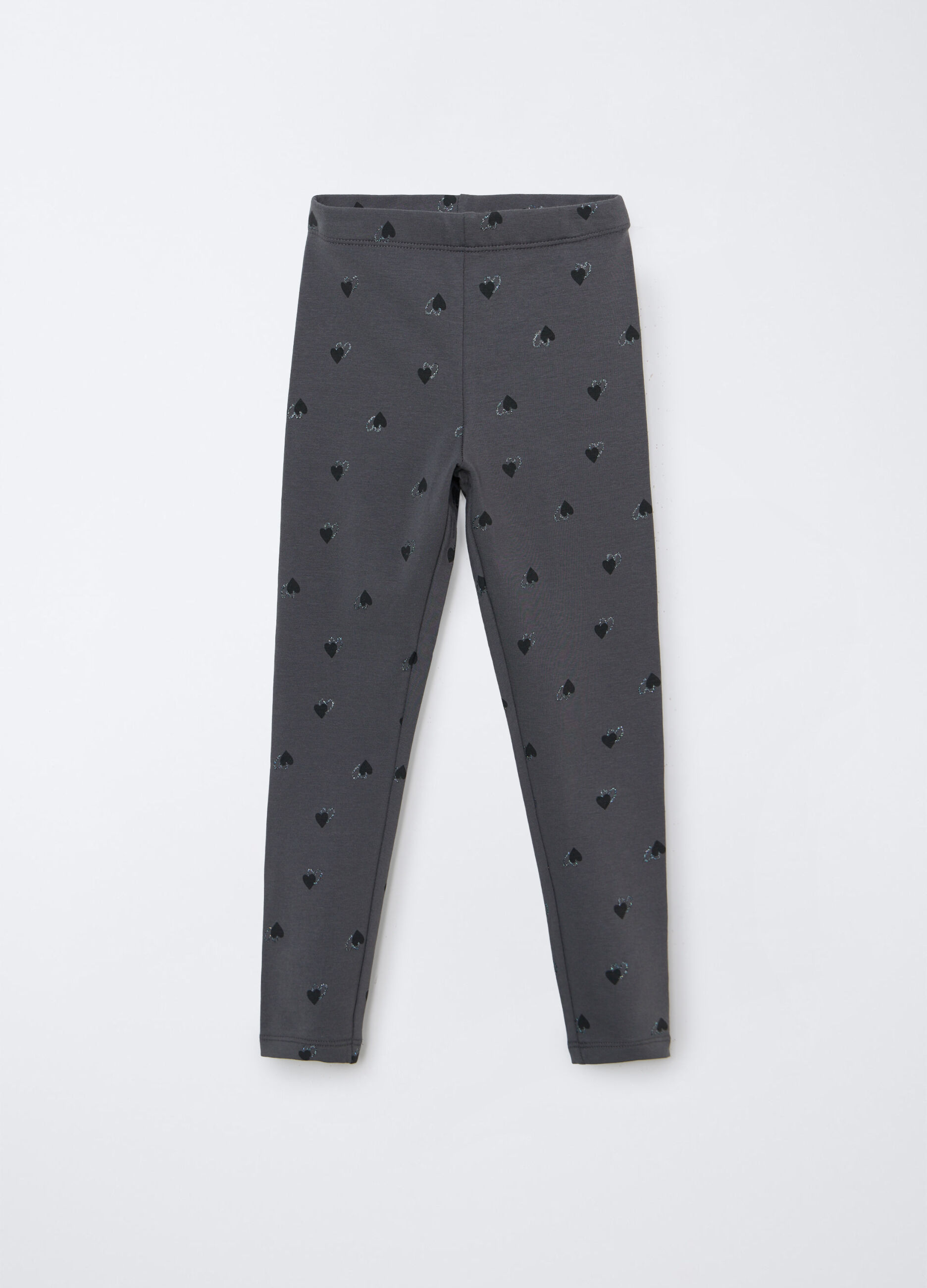 Leggings Fit Regular in felpa di cotone stretch bambina_0