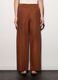 Pantaloni regular fit in popeline di puro cotone donna_2