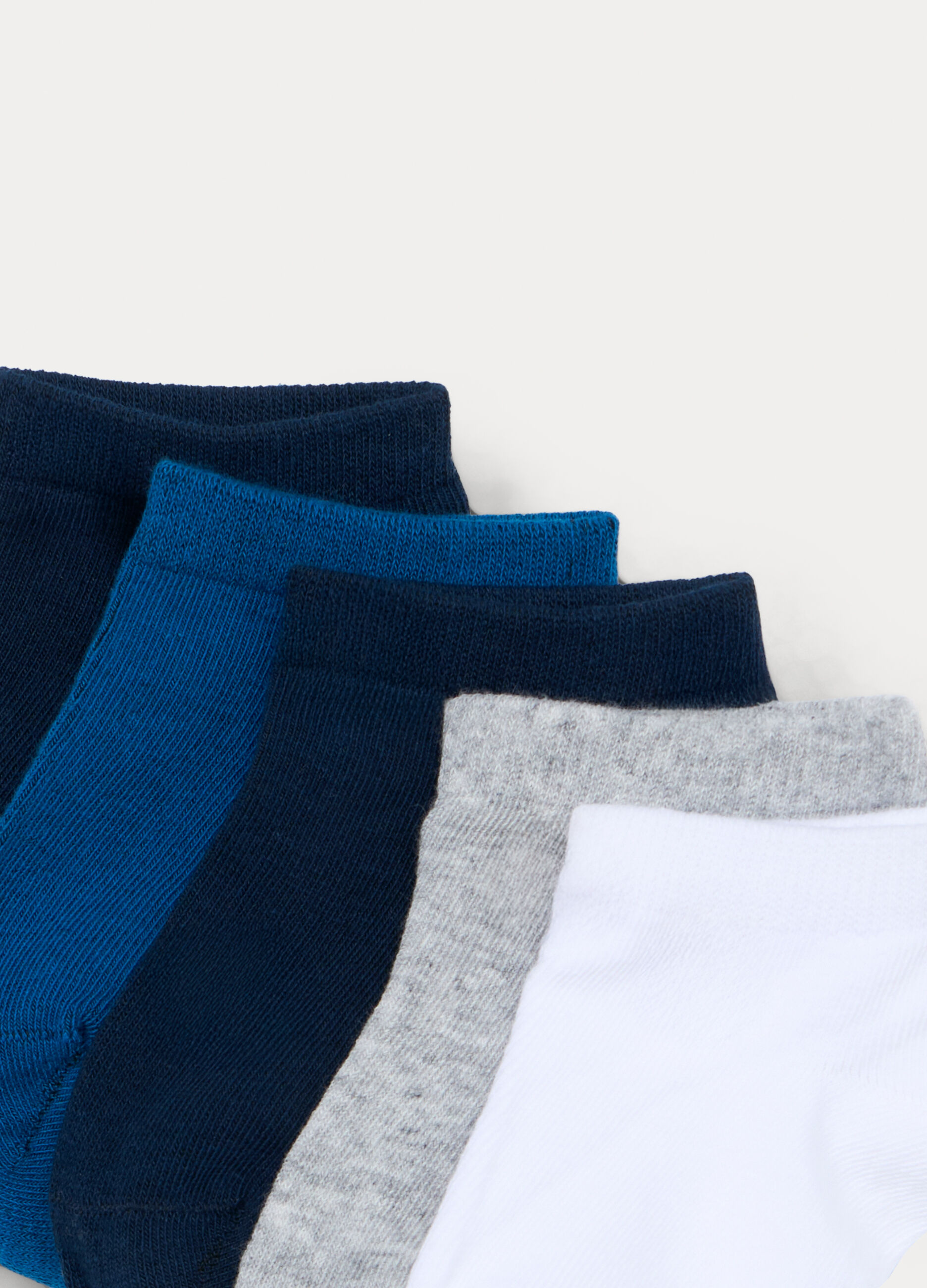 Pack 5 calze corte in misto cotone stretch _2