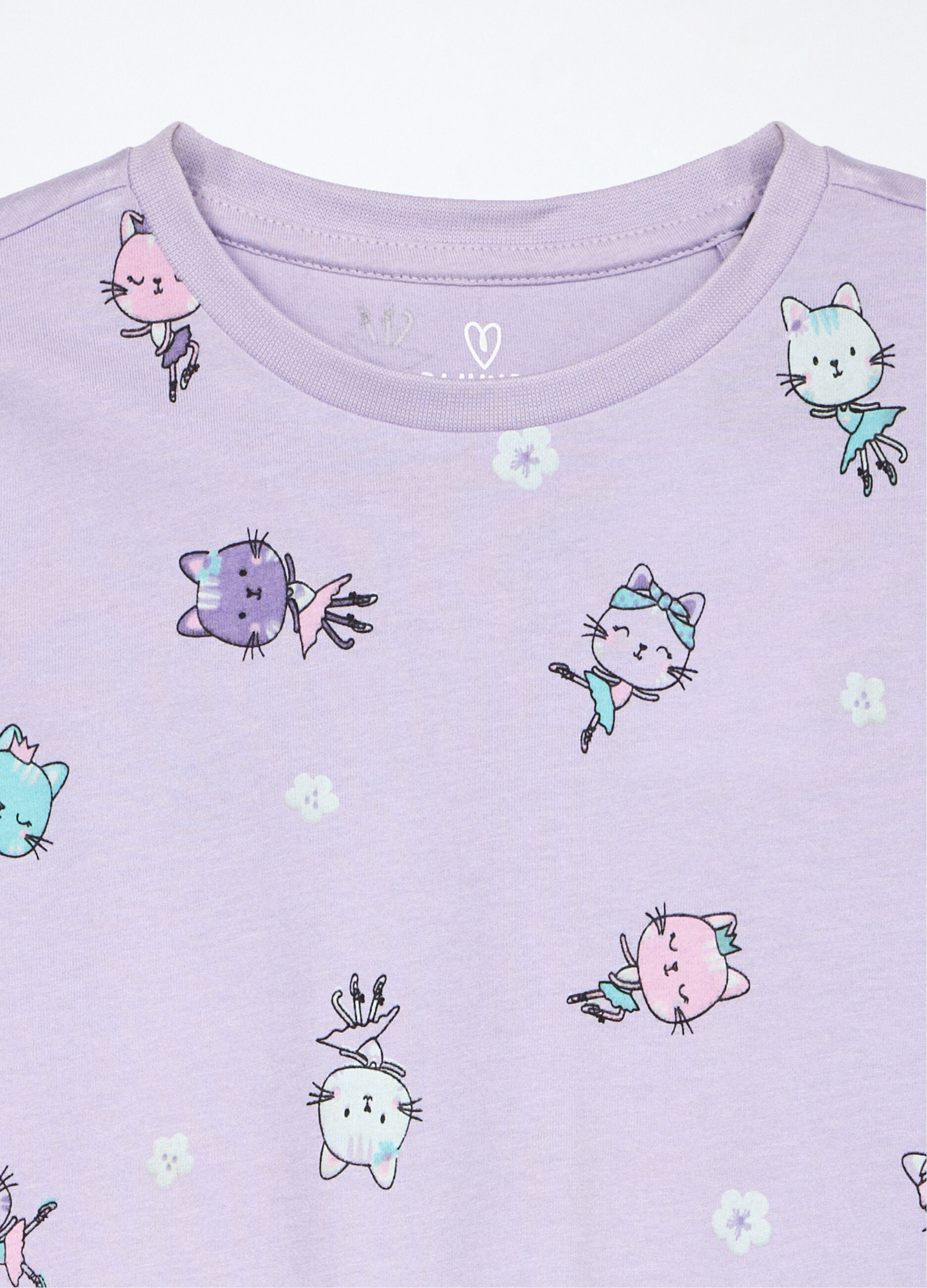 Set pigiama lungo in jersey di puro cotone bambina_2
