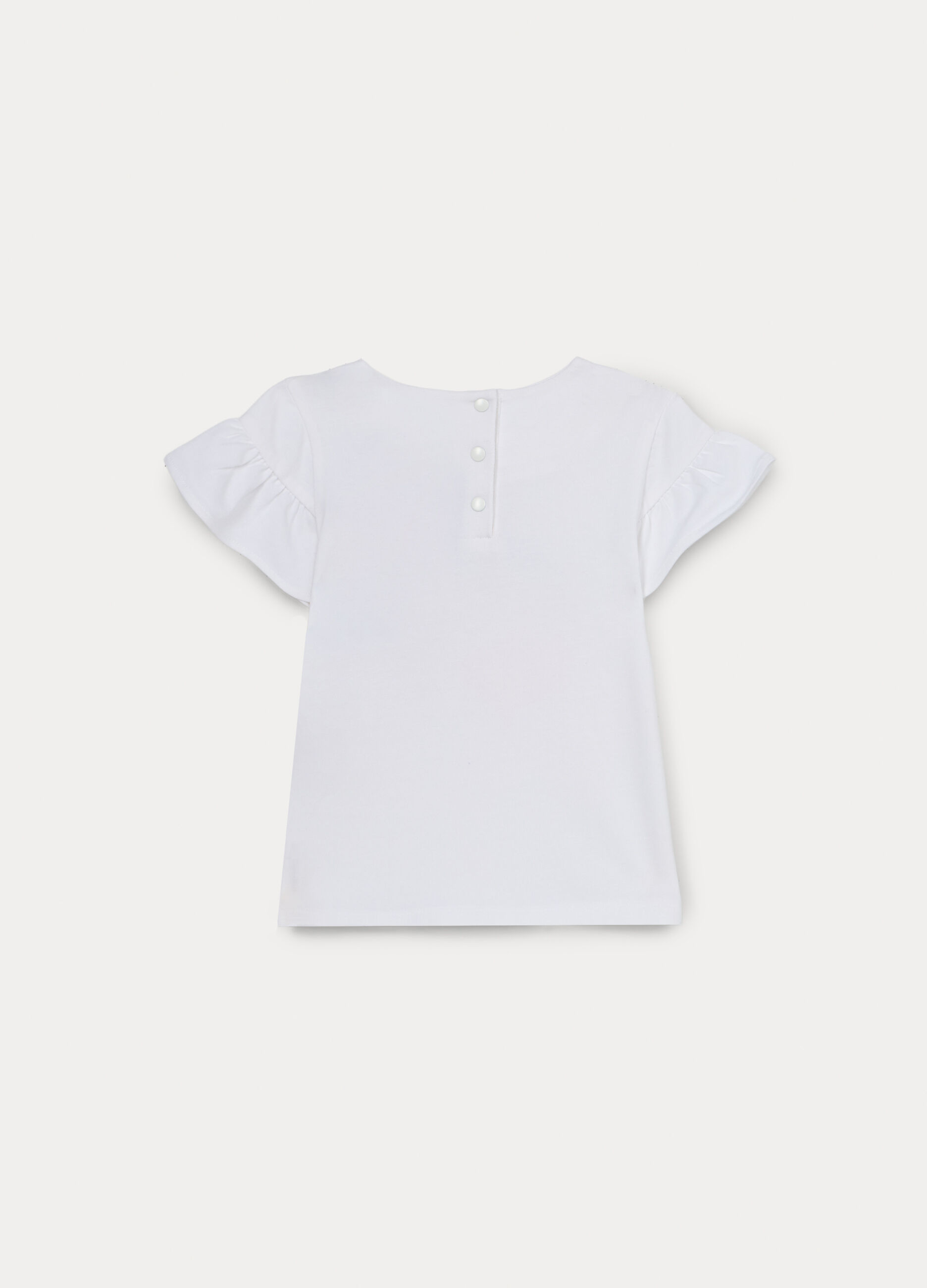 T-shirt in jersey di cotone stretch bimba_1