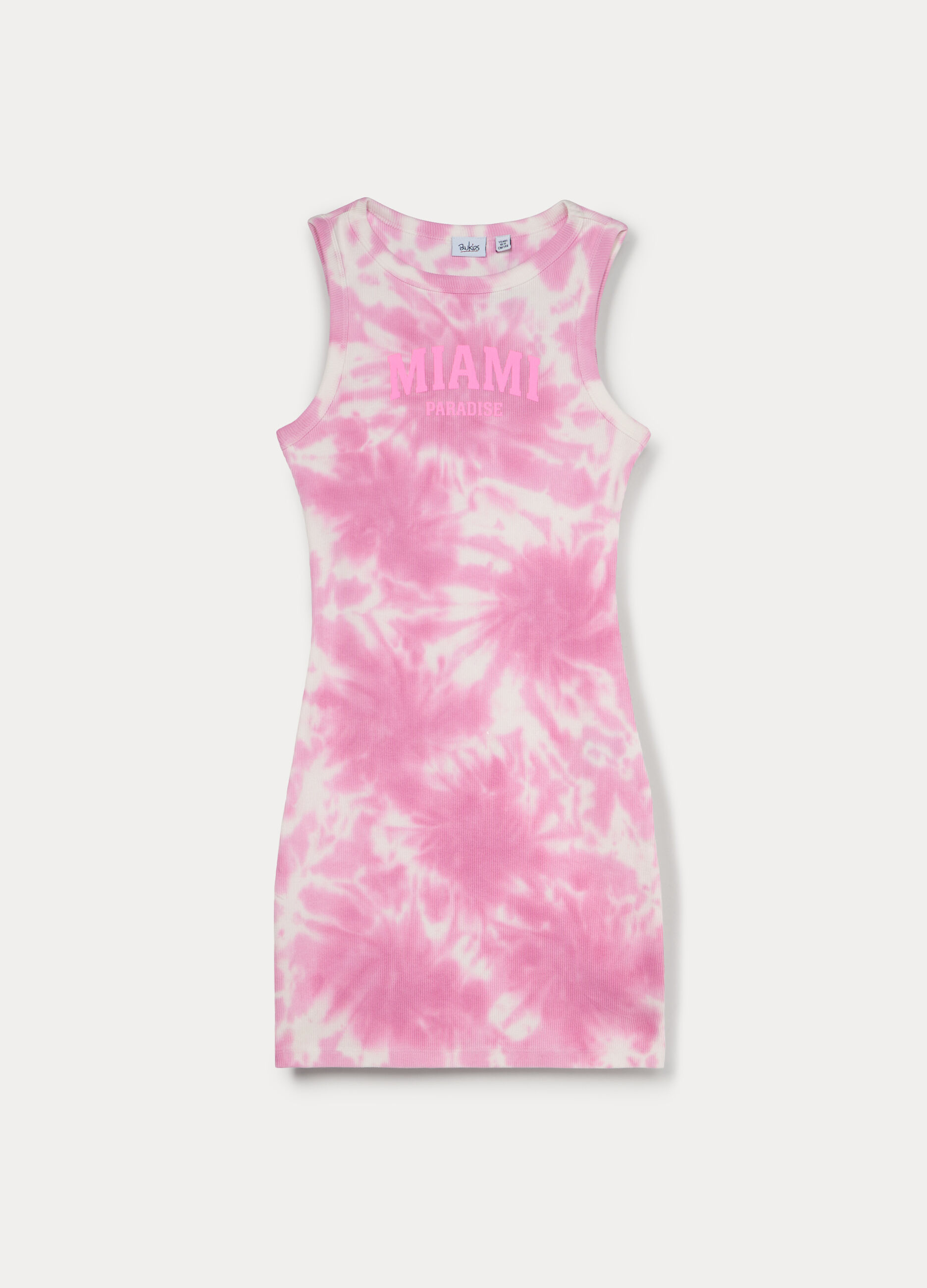 Vestito fitted in costina di cotone stretch ragazza_0