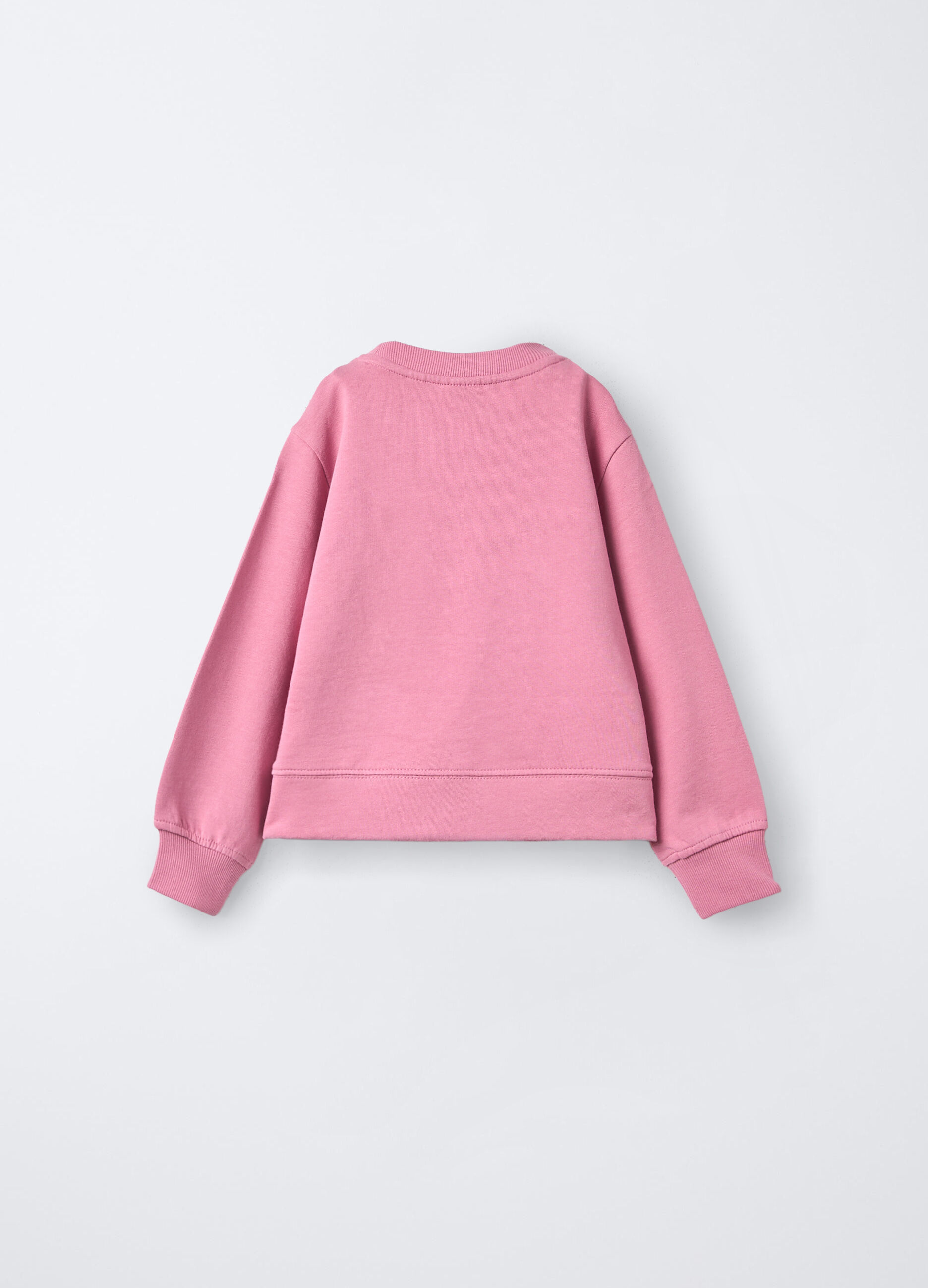 Felpa in puro cotone garzato bambina_1