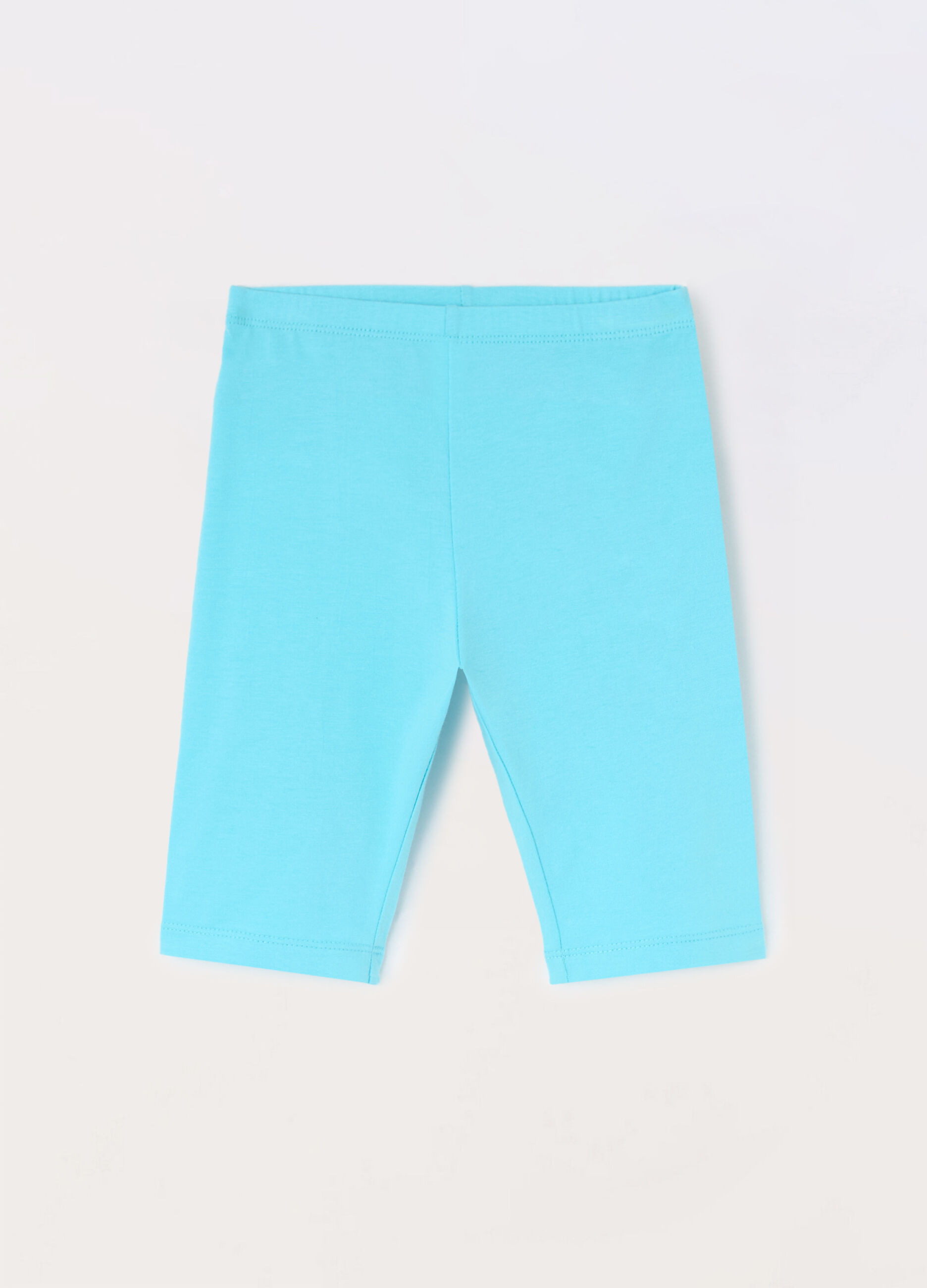Leggings ciclista in jersey di cotone stretch bambina