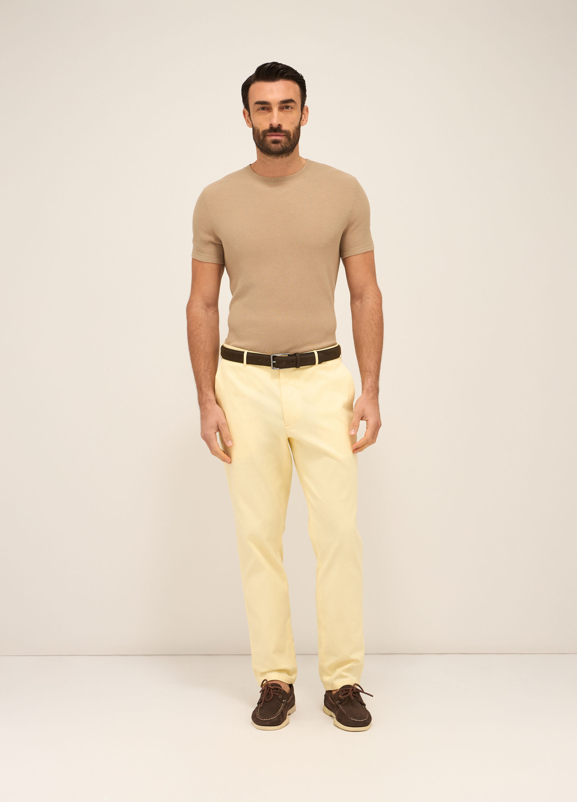 Pantaloni chino in cotone stretch uomo_0