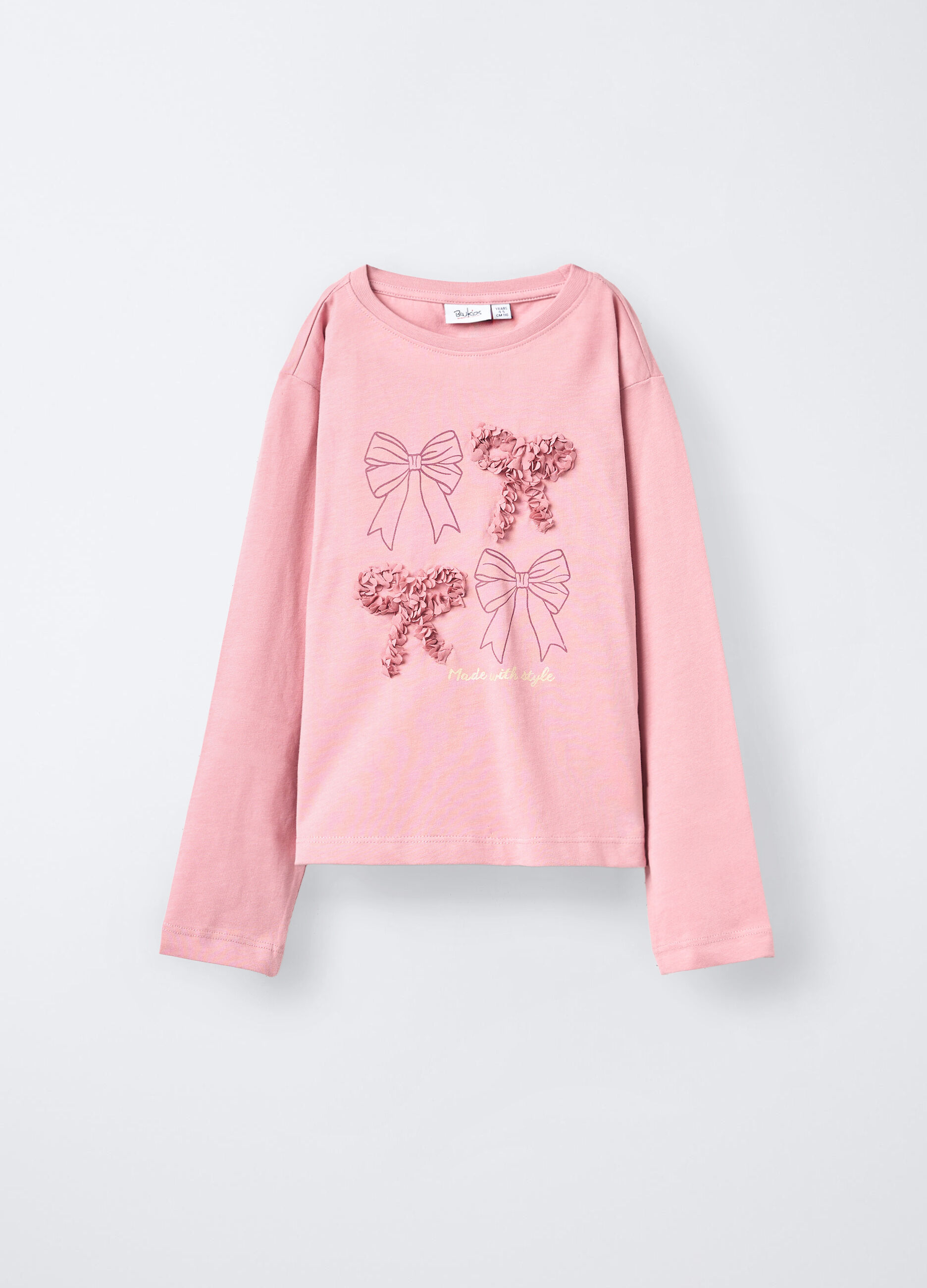 T-shirt in jersey di cotone stretch Box Fit bambina_0
