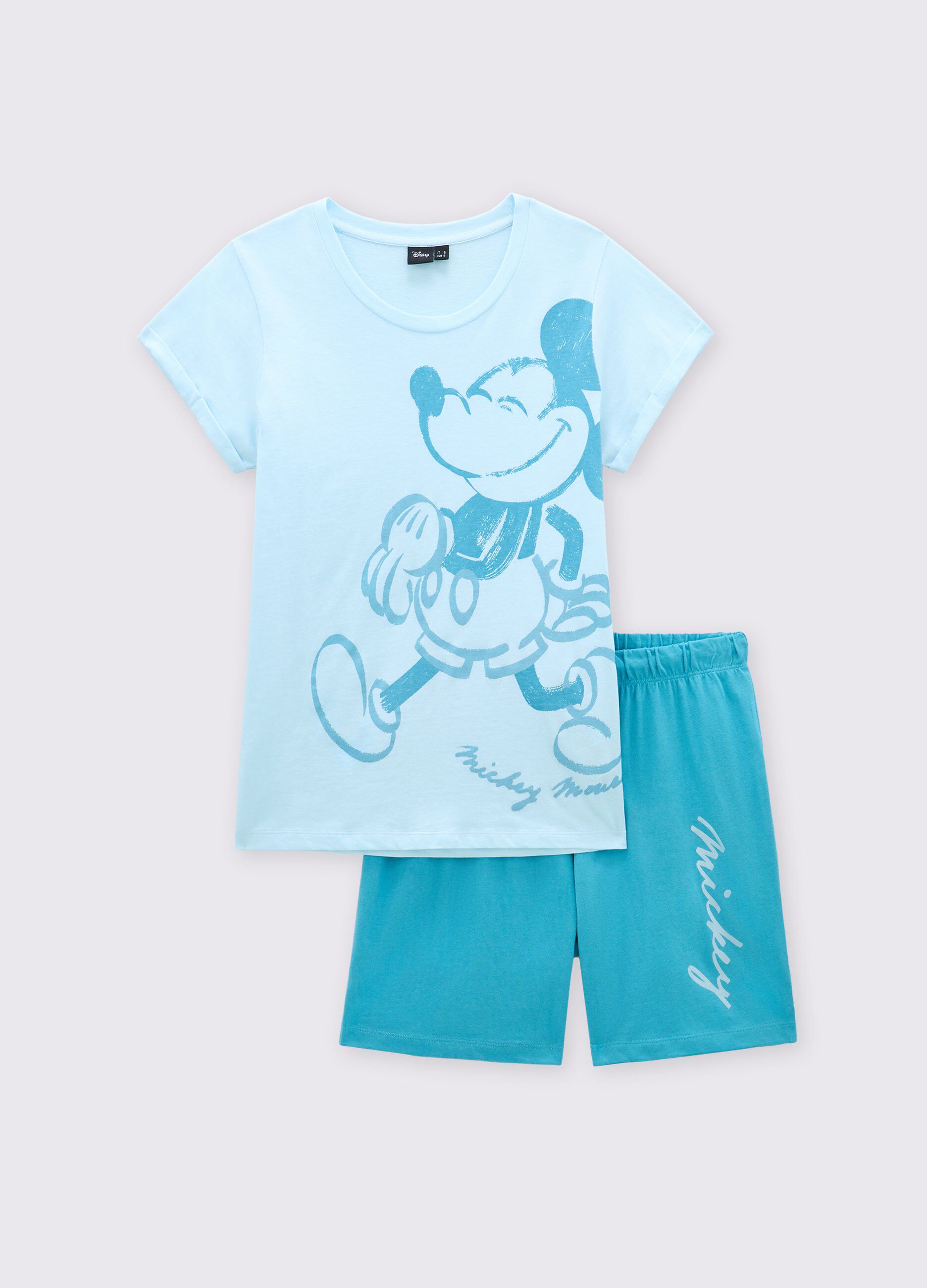 Set pigiama corto in puro cotone donna_0