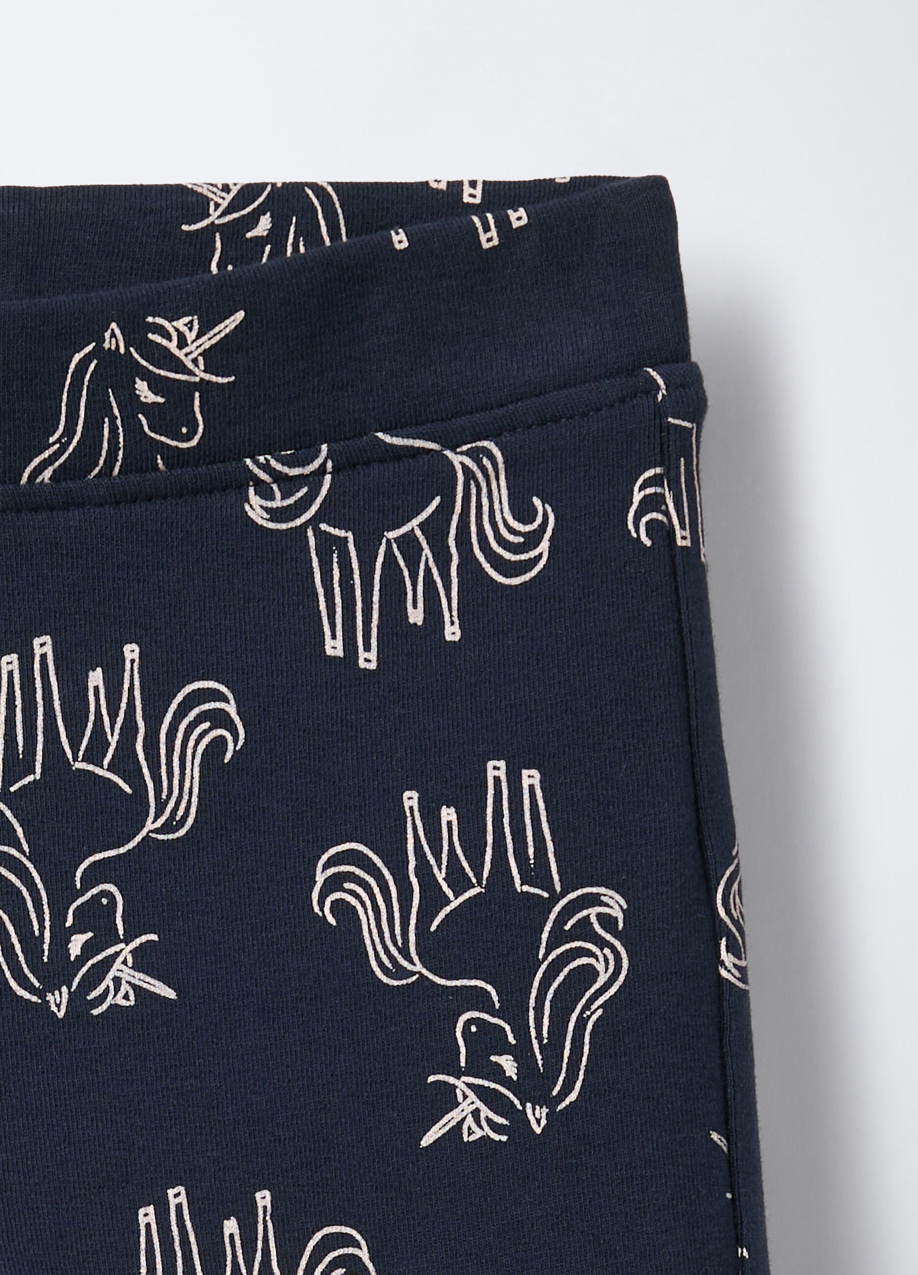 Leggings in costina di cotone stretch Flare Fit bambina_2