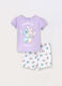 Set pigiama corto in jersey di puro cotone neonata_0