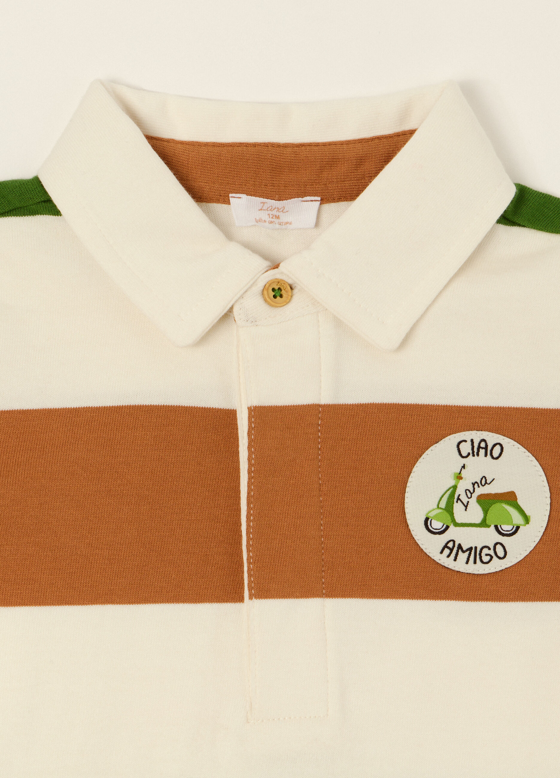 Polo a maniche lunghe multicolor in cotone organico_2