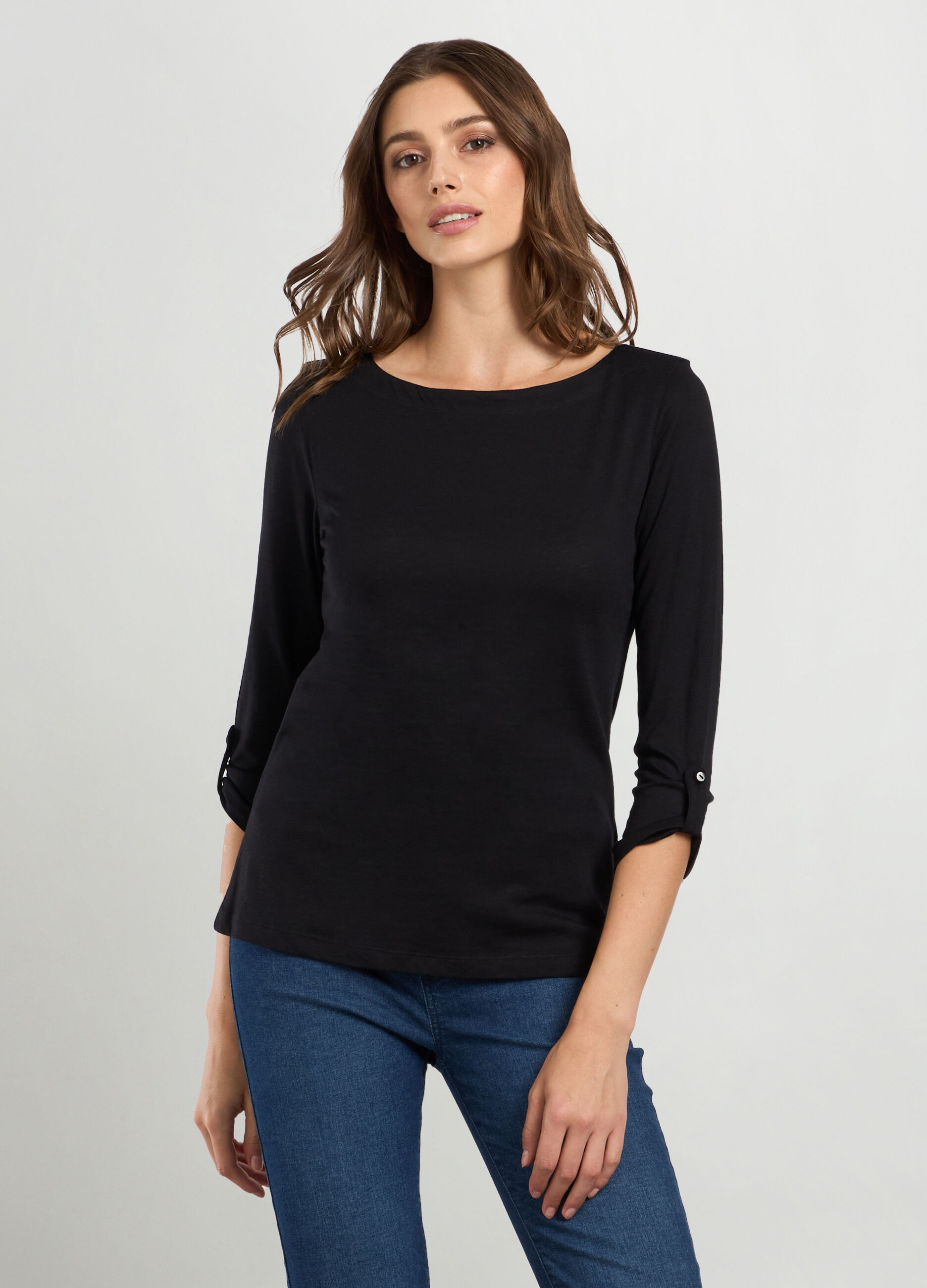 T-shirt in jersey slub donna_0