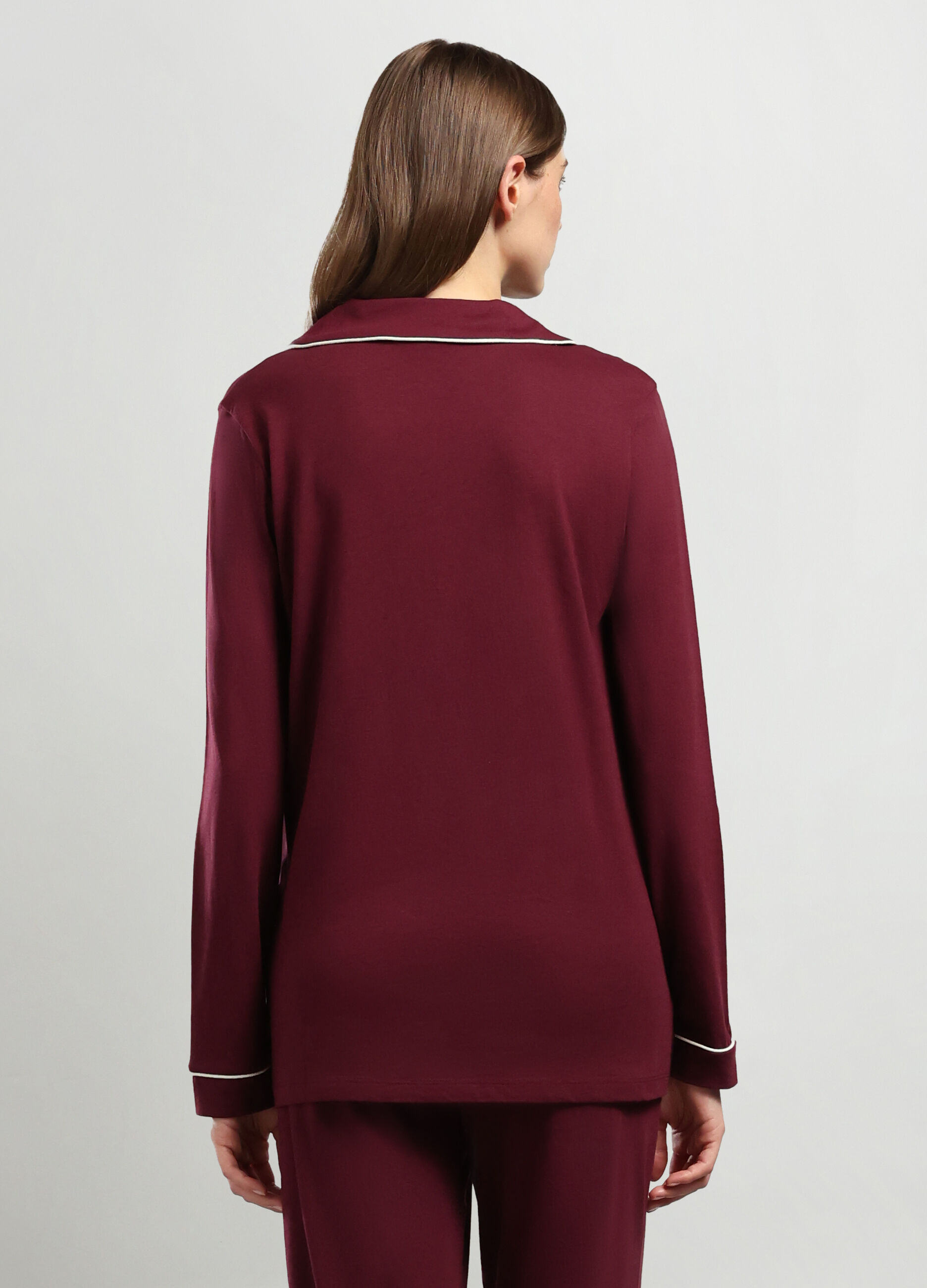 Top pigiama con collo revers donna_1