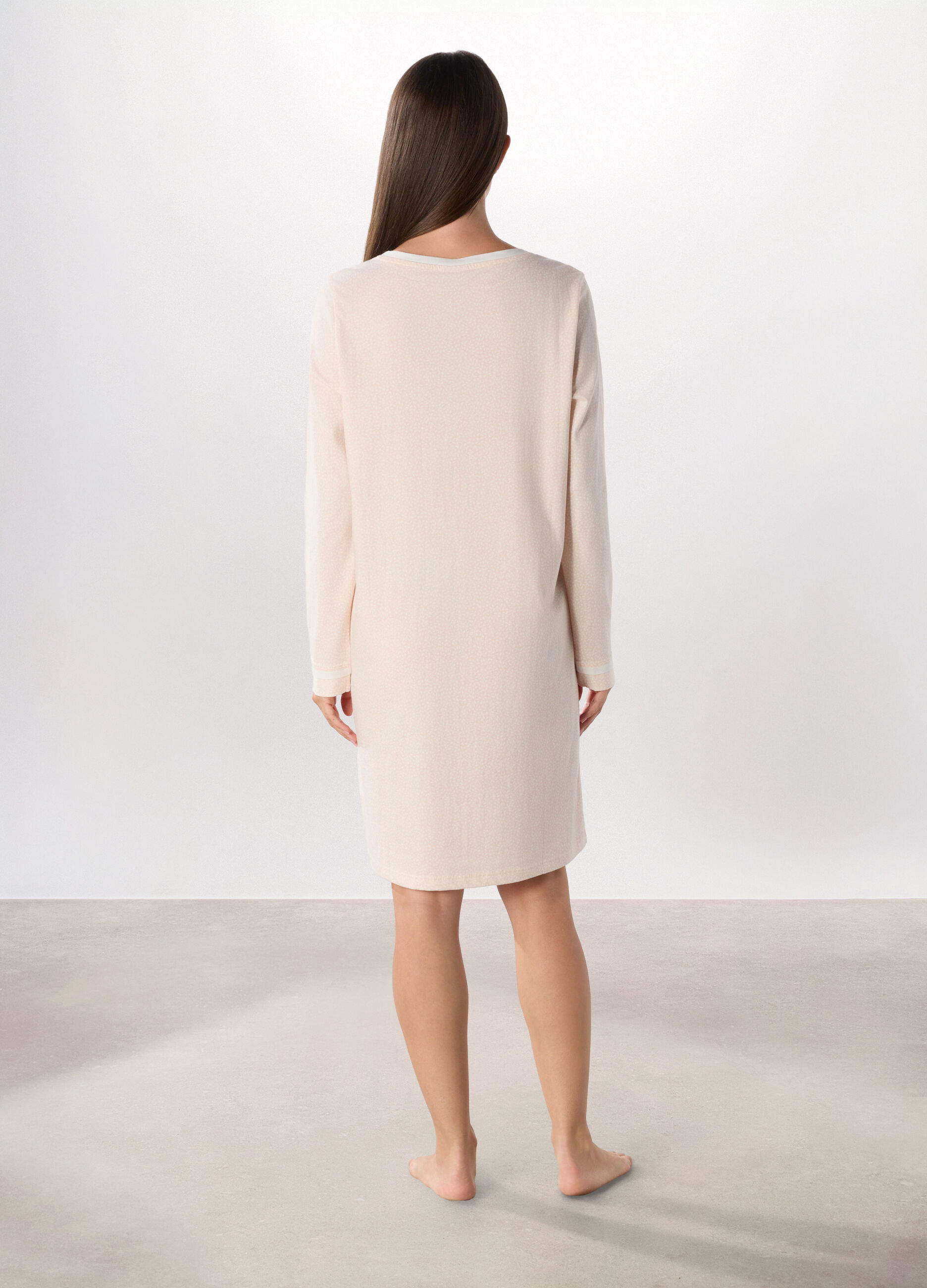 Camicia da notte in jersey di puro cotone donna_1