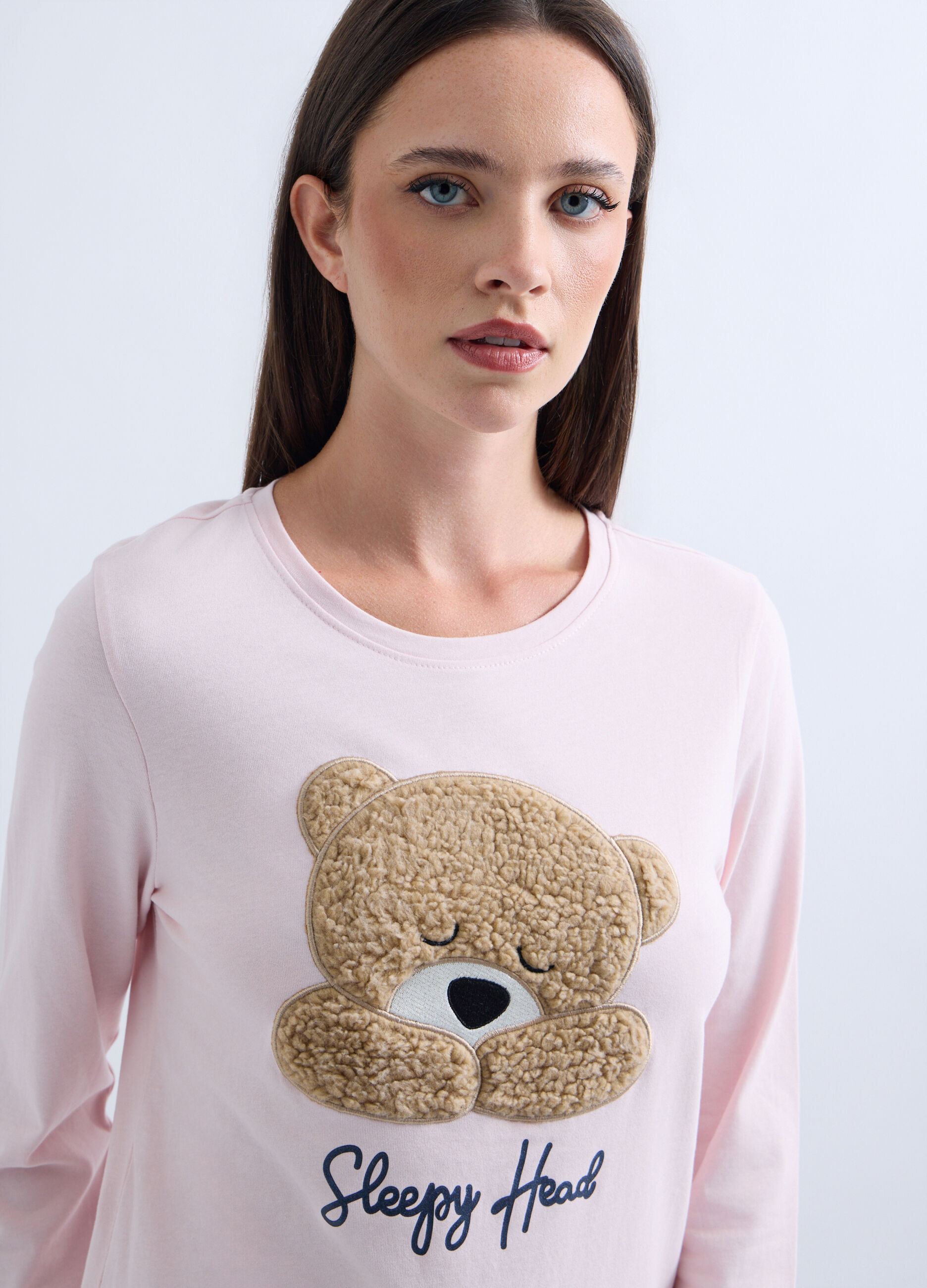 Set pigiama in jersey di puro cotone donna_2