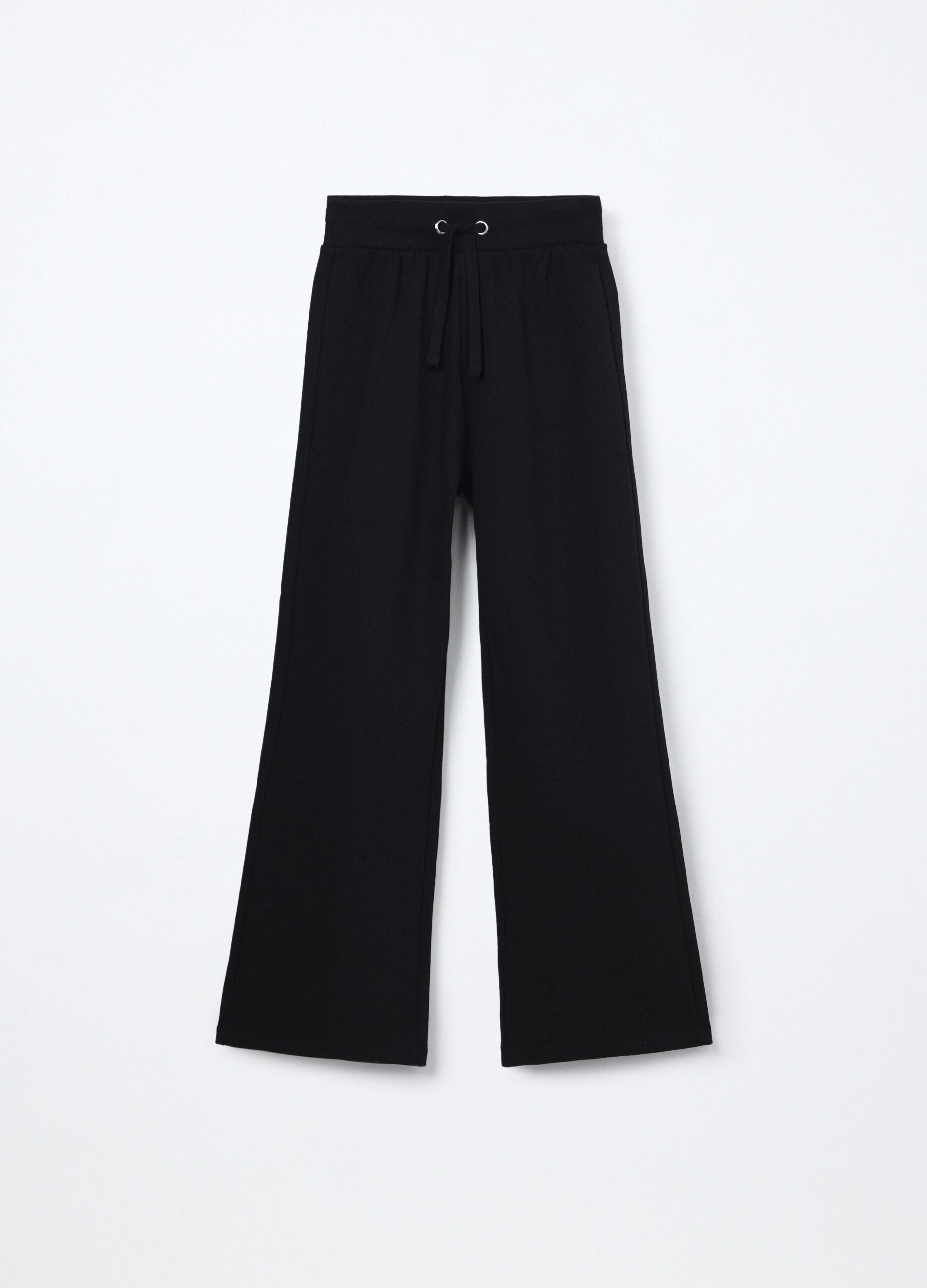 Jogger wide leg misto cotone ragazza_0