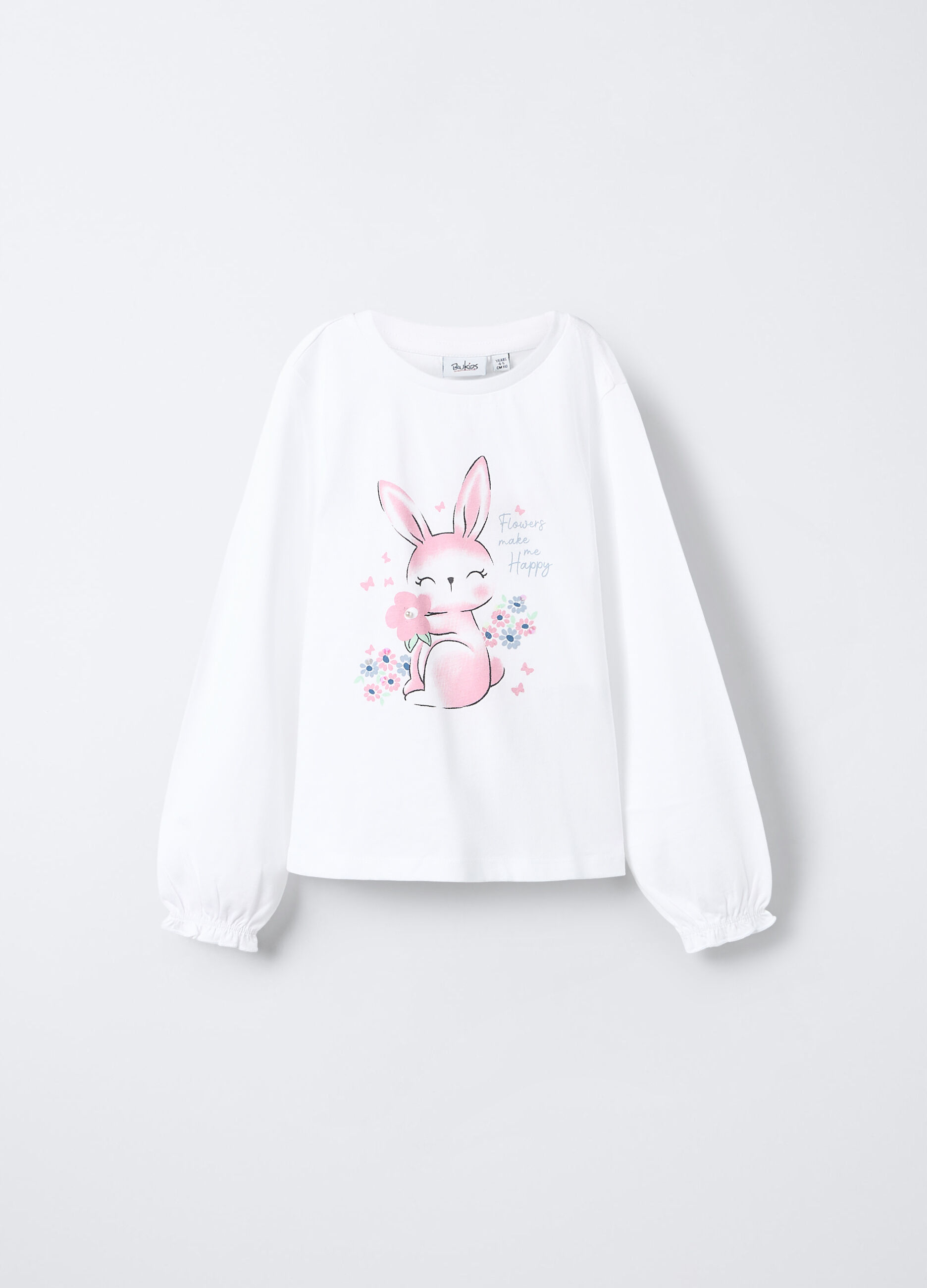 T-shirt in jersey di puro cotone bambina_0