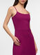 Abito corto in costina di cotone stretch donna_2