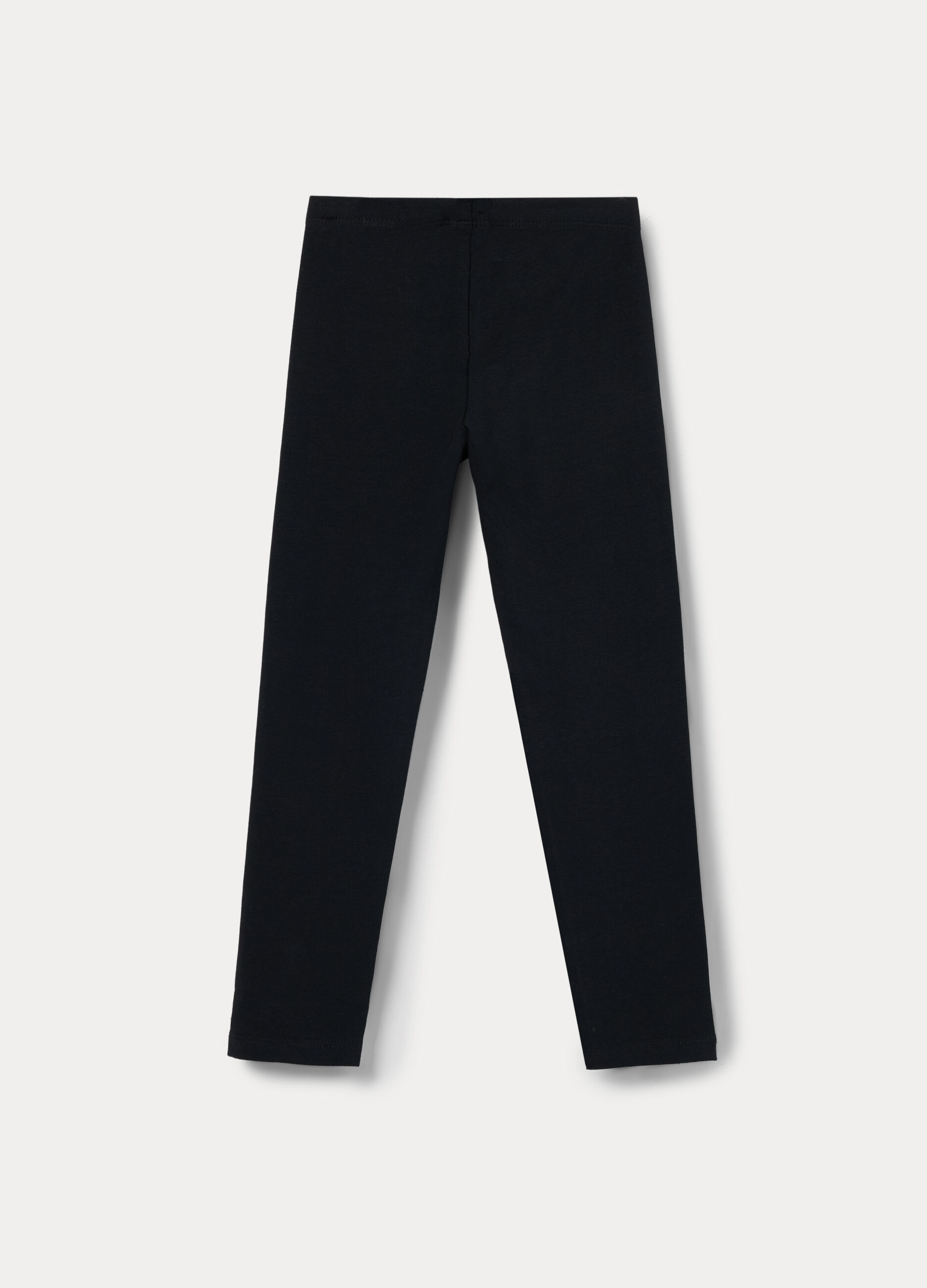 Leggings in jersey di cotone stretch bambina_1