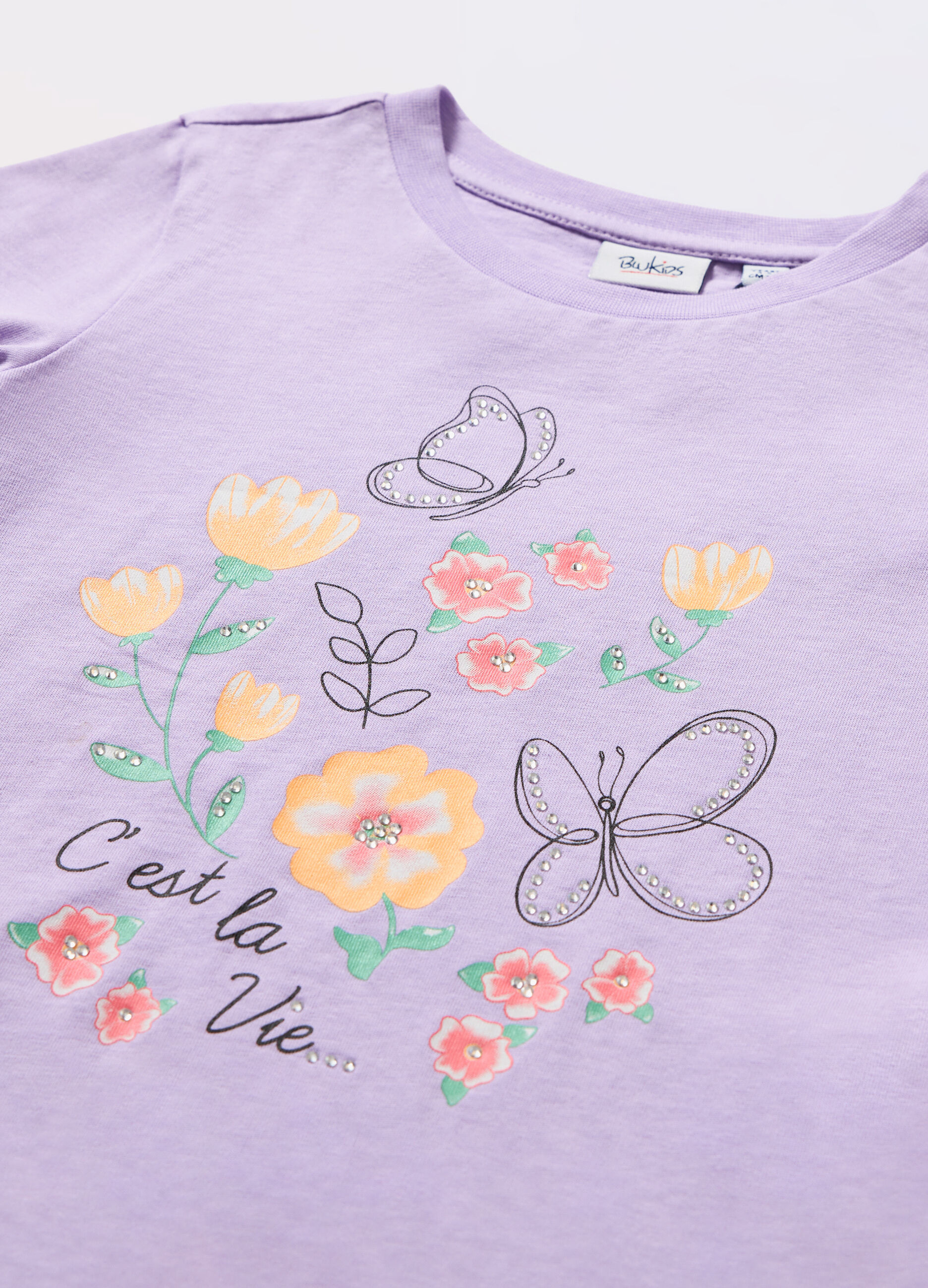 T-shirt in jersey di puro cotone bambina_1