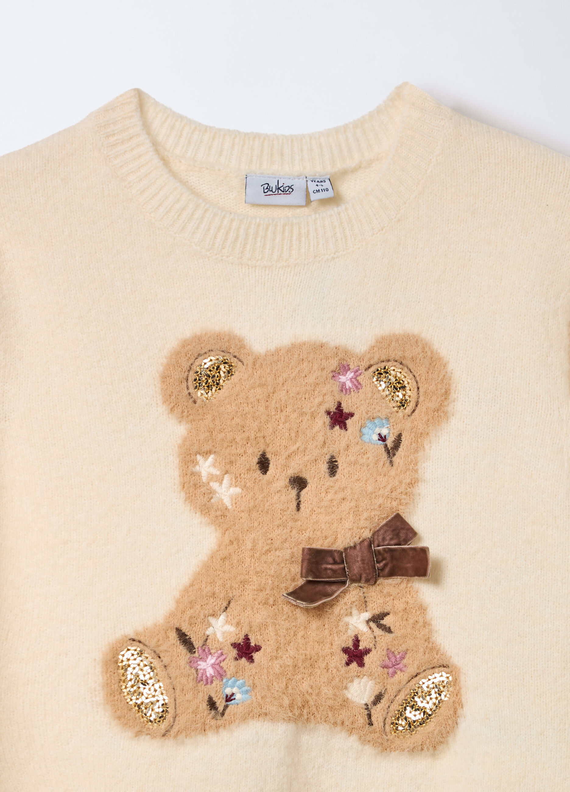 Maglione tricot misto lana stretch bambina_2
