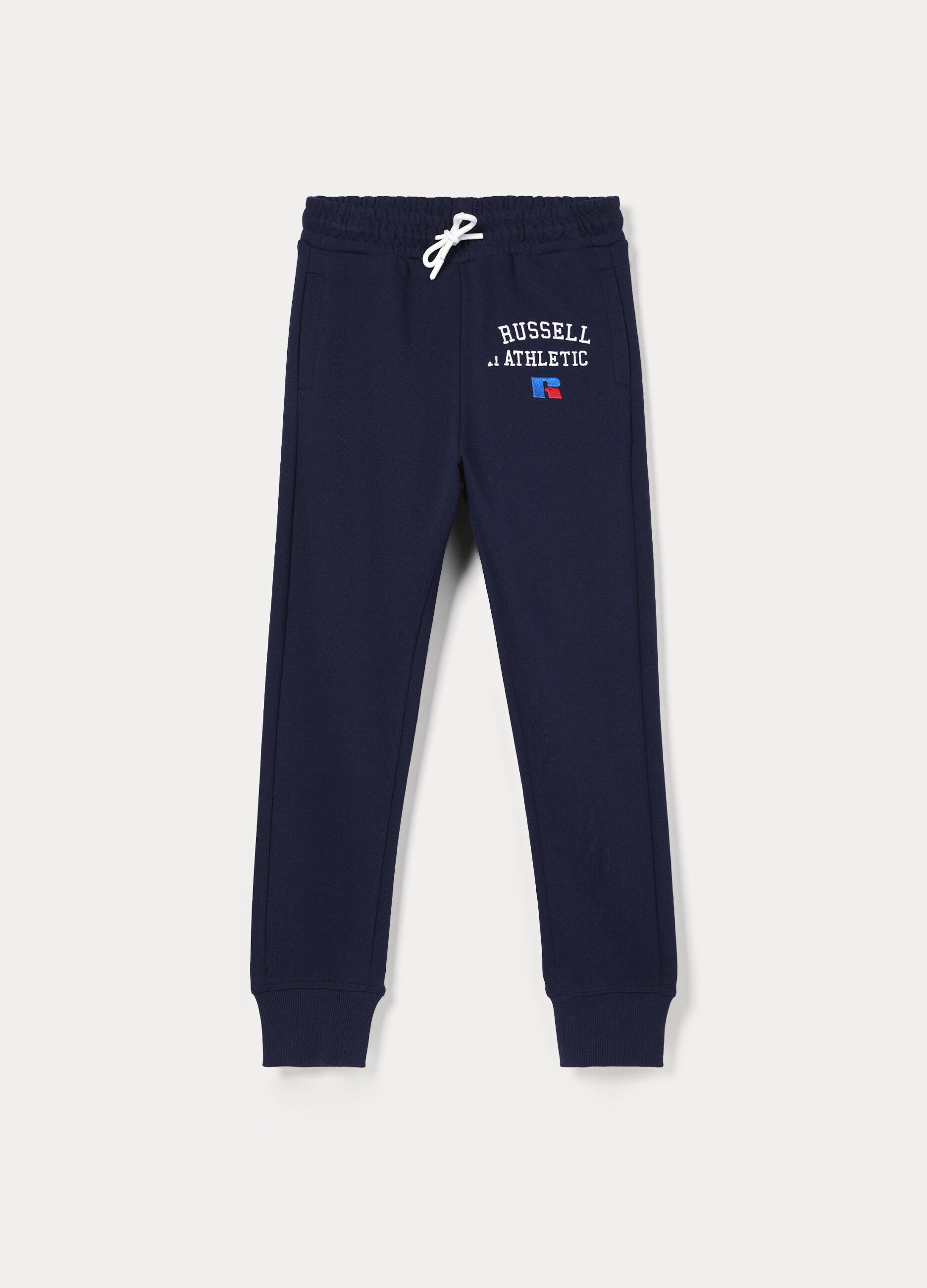 Jogger Russel Athletic in french terry misto cotone ragazzo_0