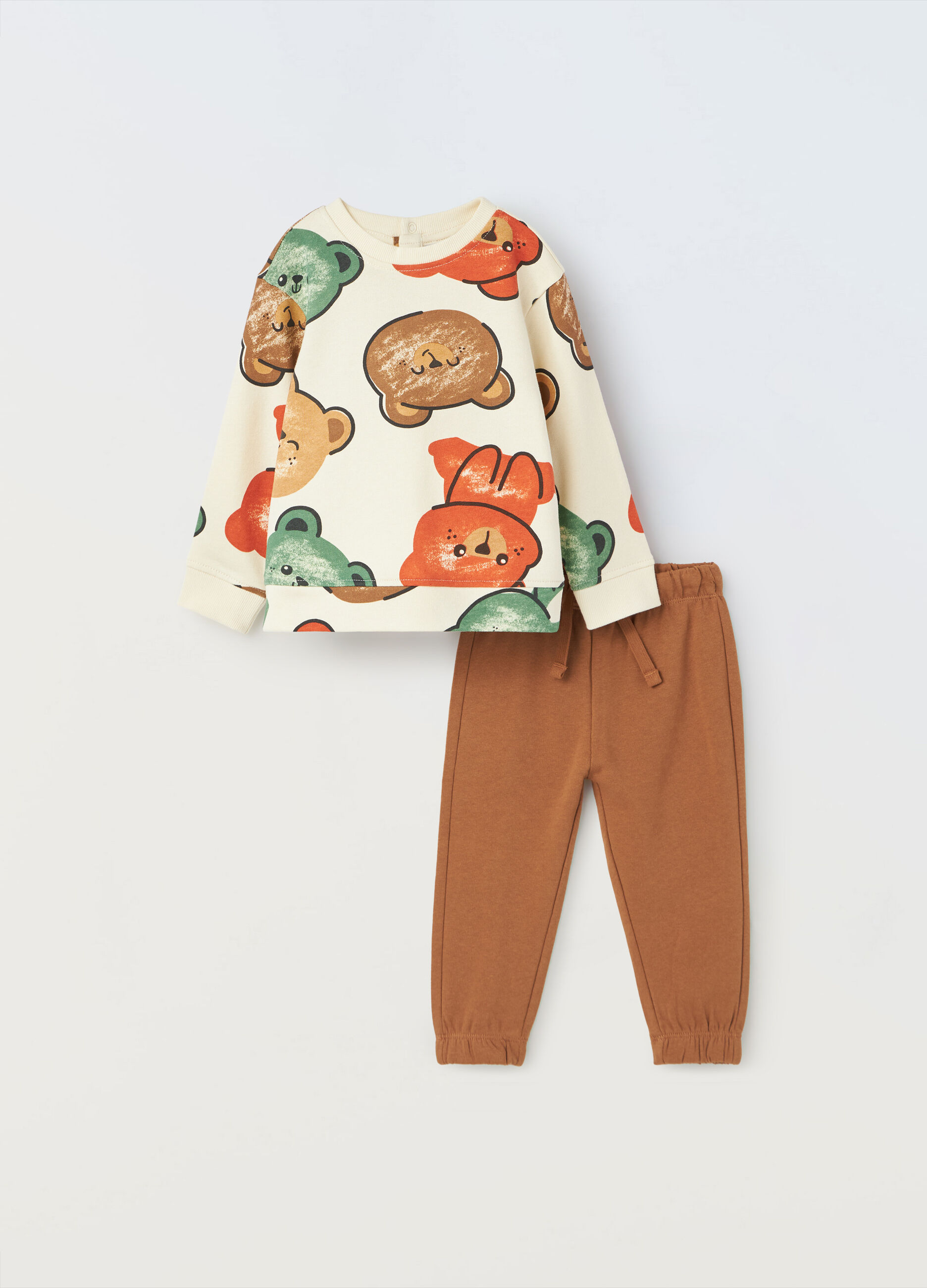 Jogging set in puro cotone neonato_0
