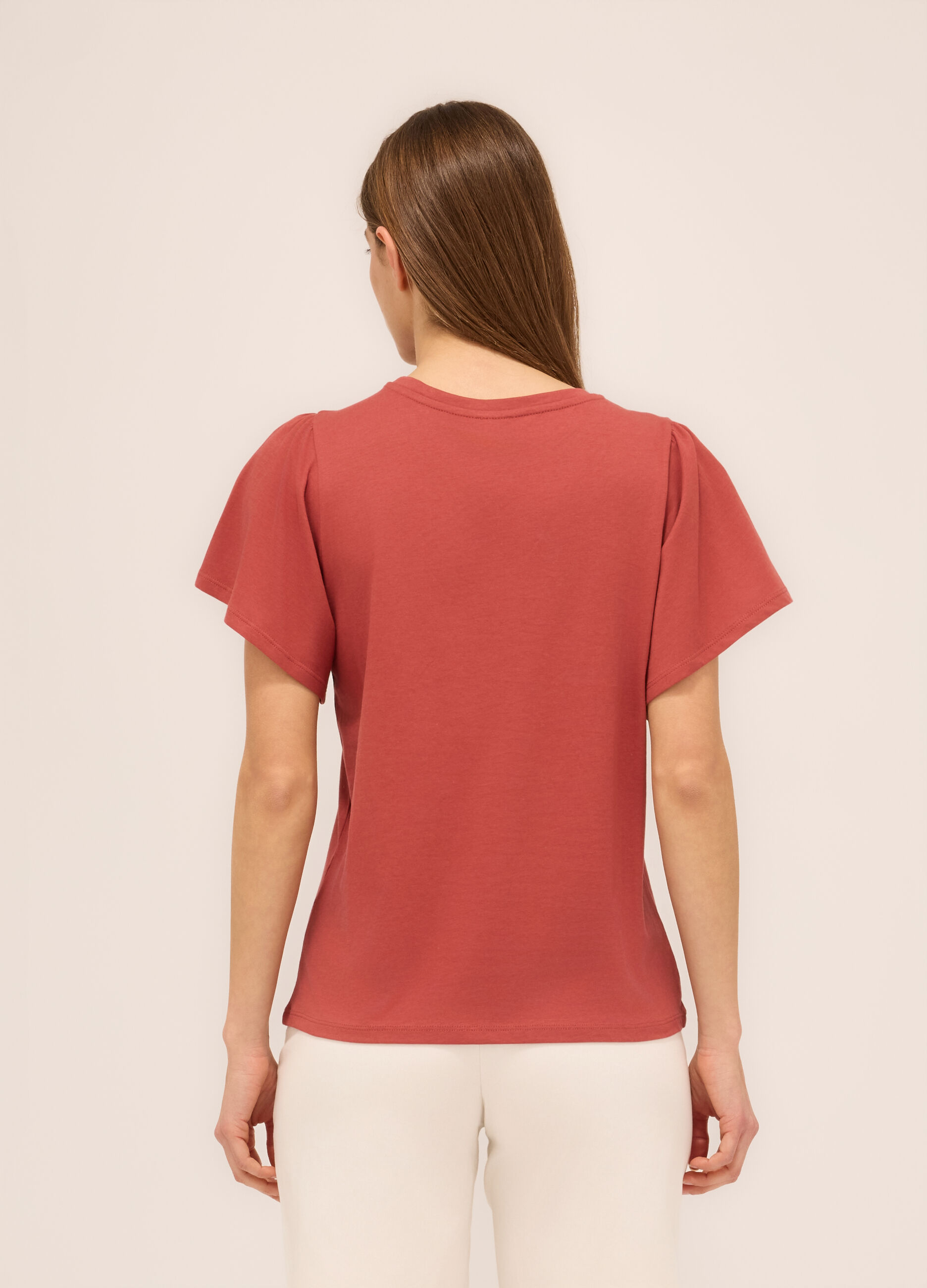 T-shirt in jersey di puro cotone donna_1