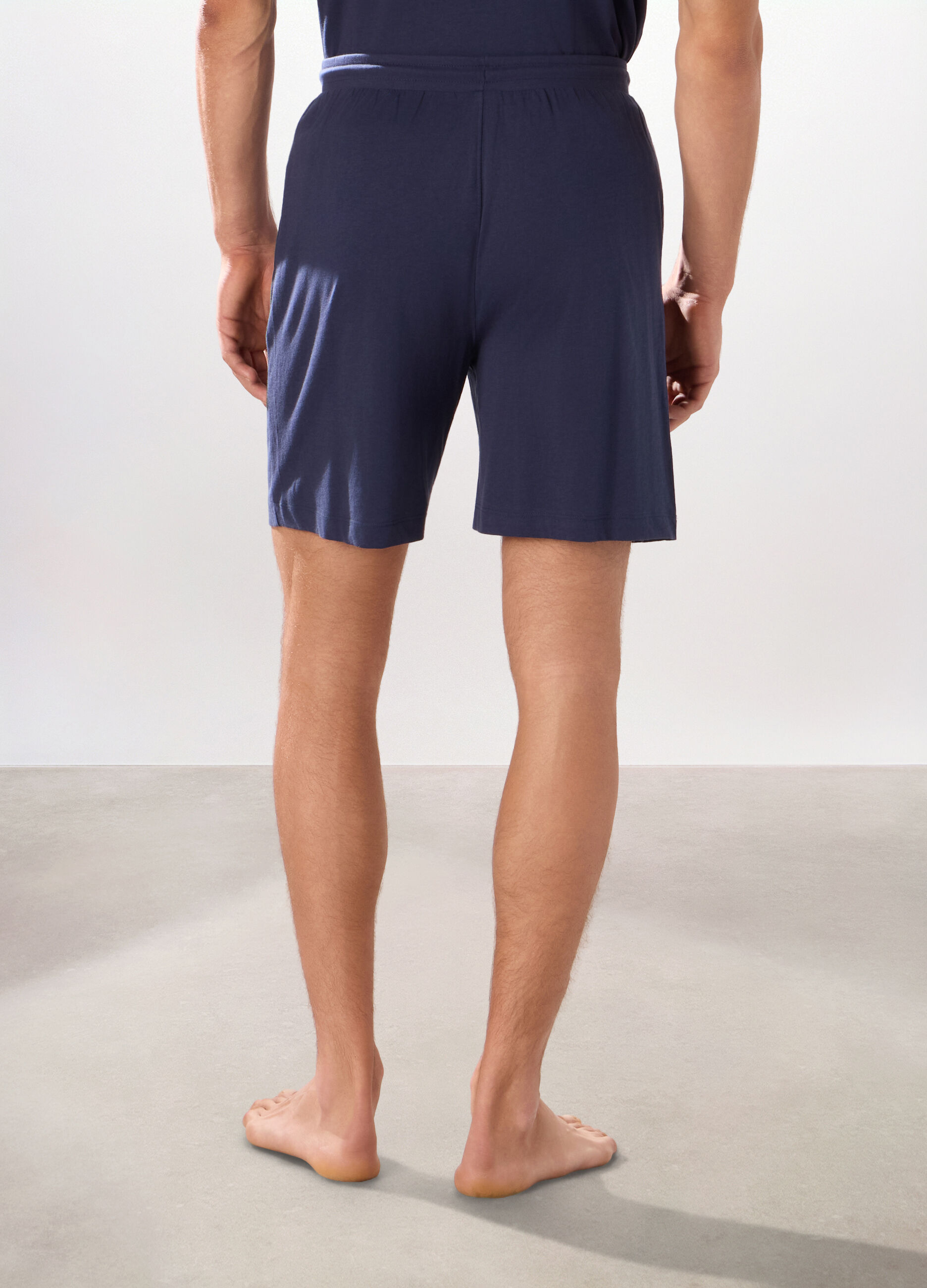 Pantaloncini pigiama in puro cotone uomo_1