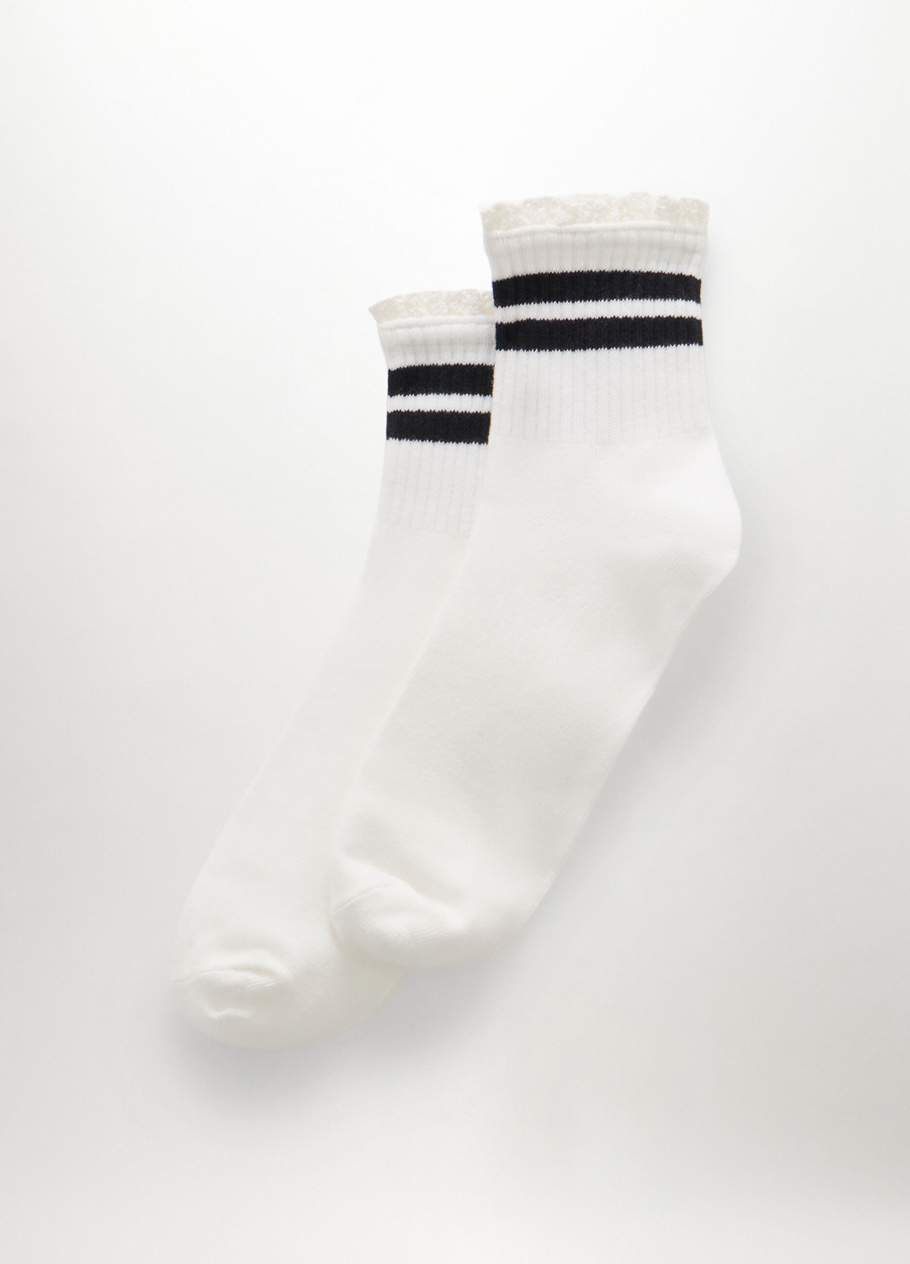 Calze misto cotone con pizzo donna_0