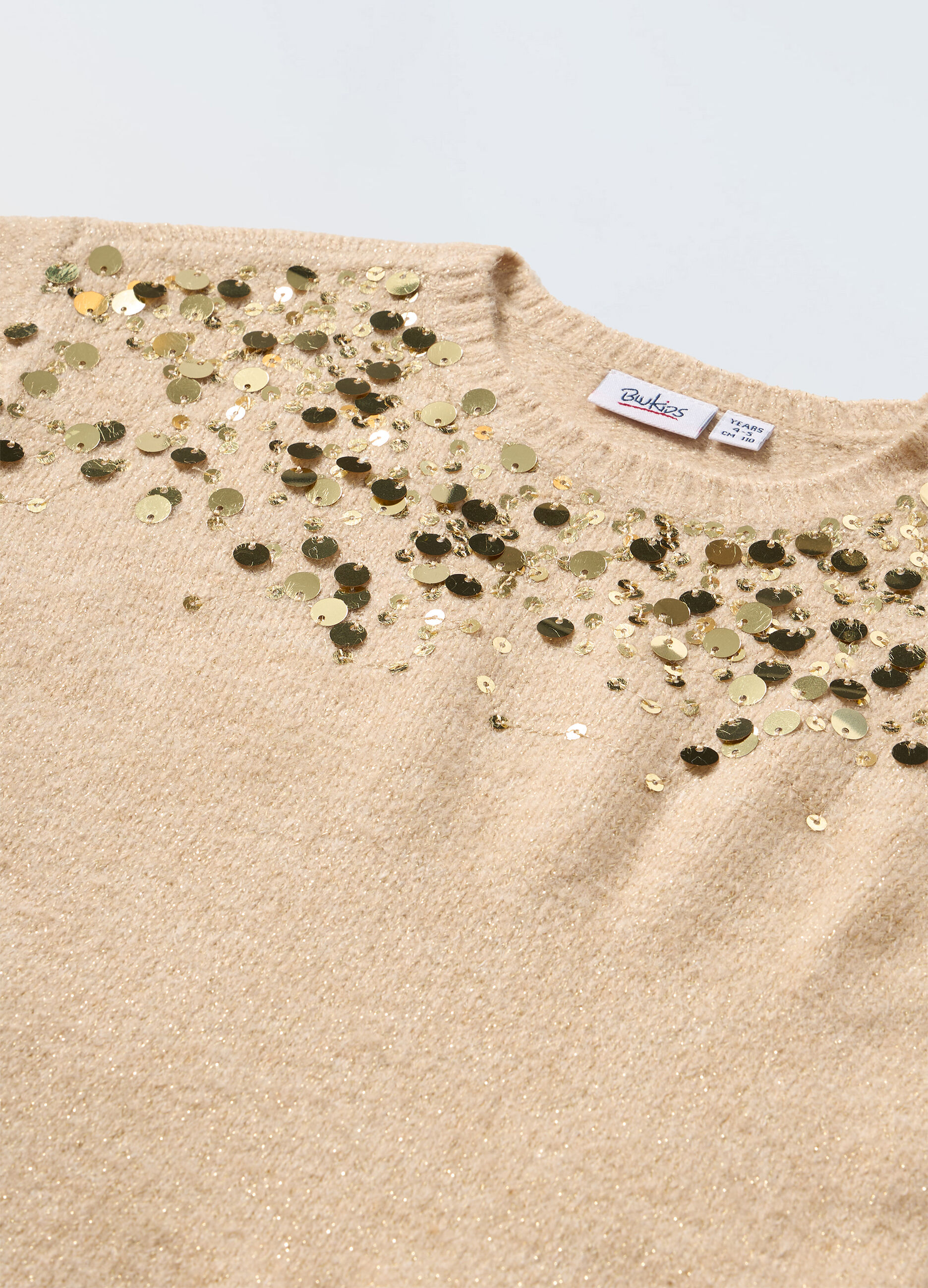 Girocollo tricot con filo lurex bambina_1