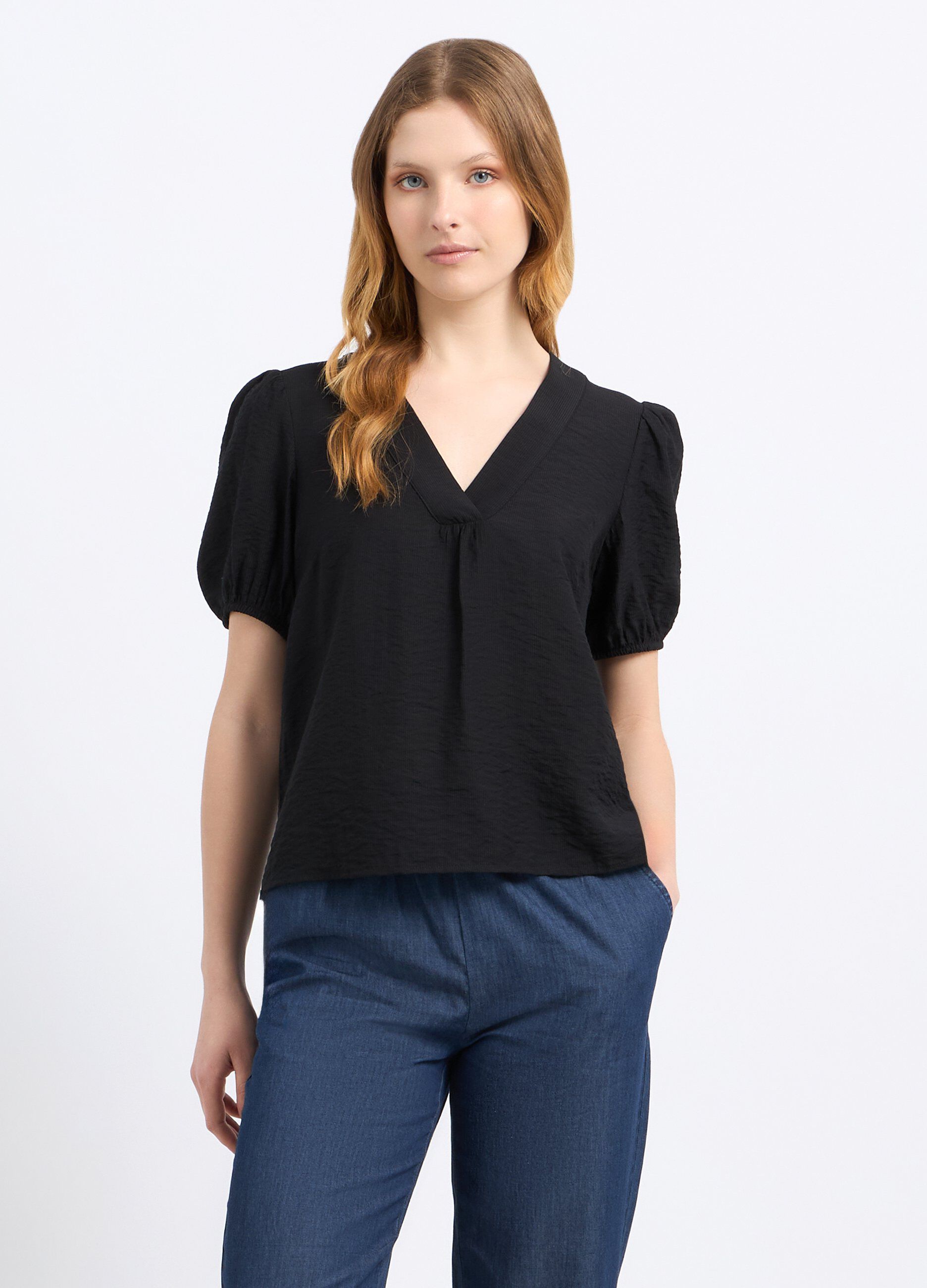 Blusa in costina di misto viscosa donna_0