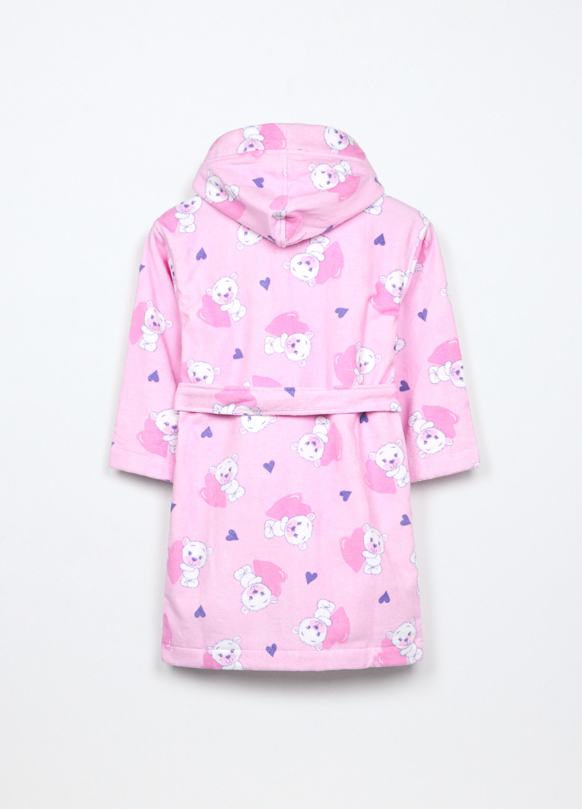Vestaglia in puro cotone velour bambina_1