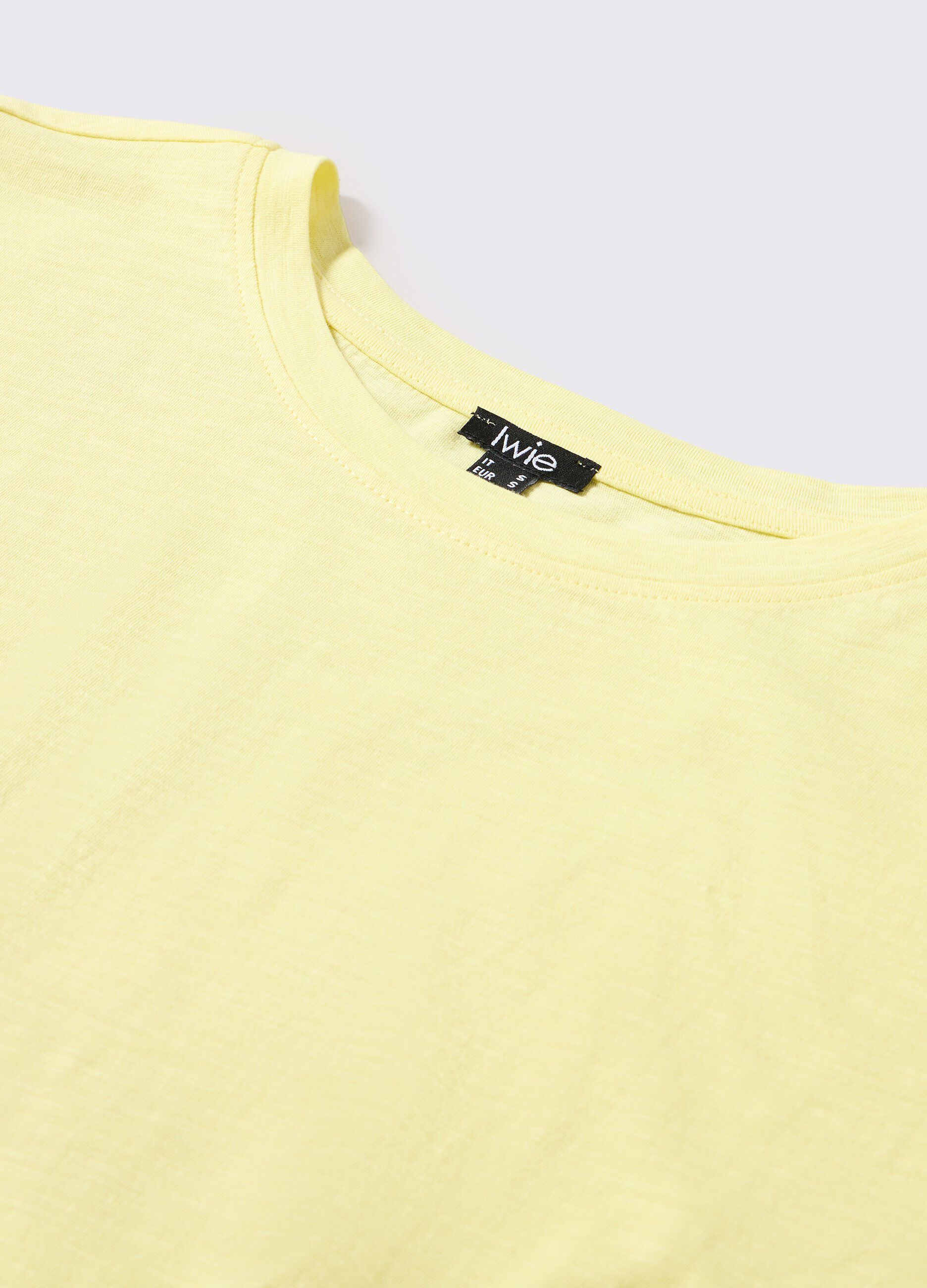 T-shirt smanicata in puro cotone donna_1