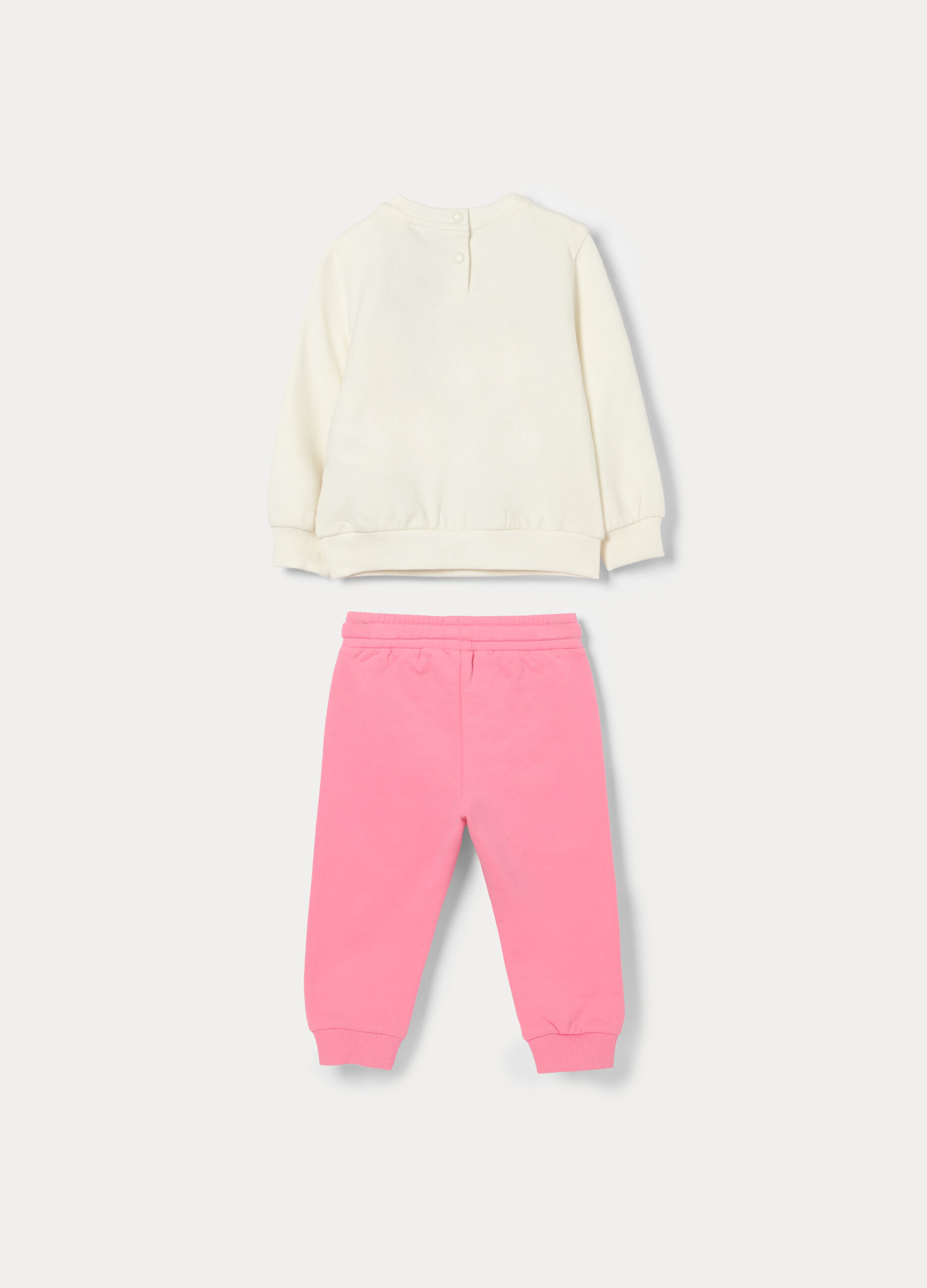 Jogging set Disney in french terry di cotone stretch bimba_1