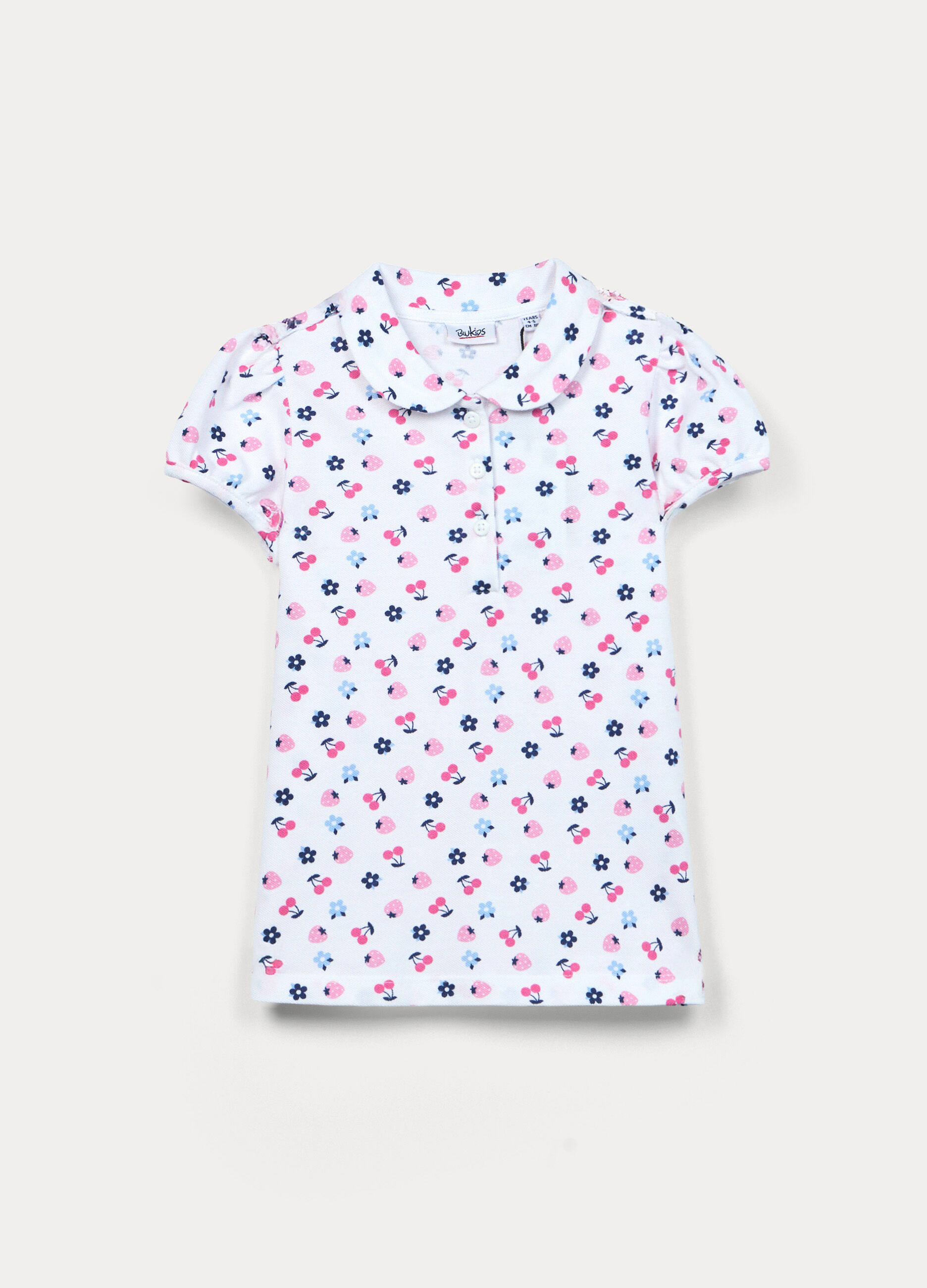 Polo in puro cotone piquet bambina_0