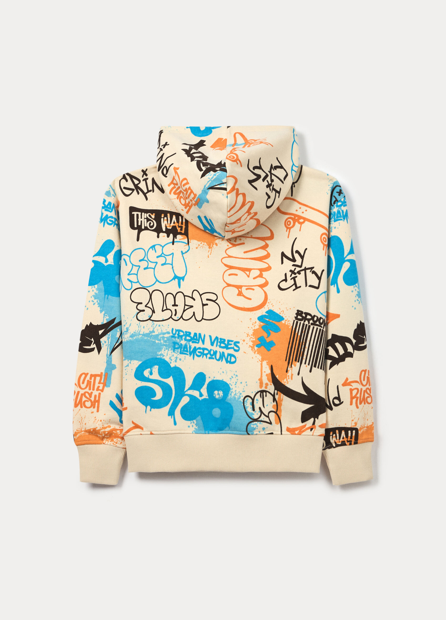 Felpa girocollo in french terry ragazzo_1