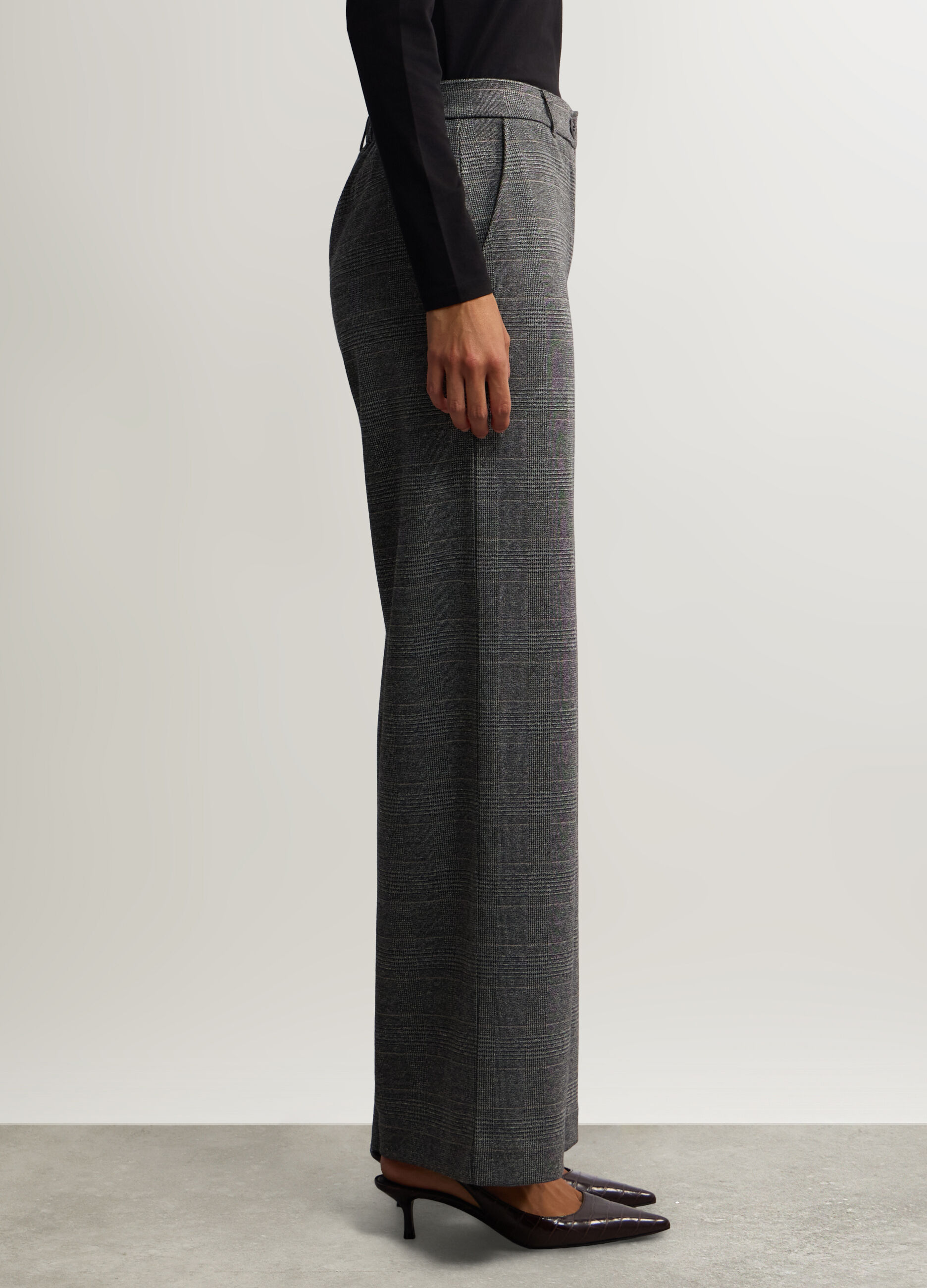 Pantaloni Straight Fit jaquard donna_1