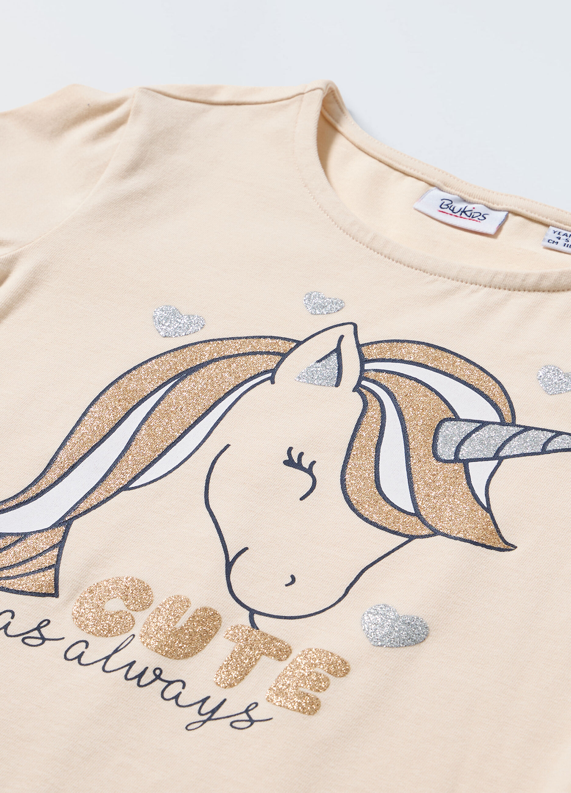 T-shirt in cotone stretch bambina_1
