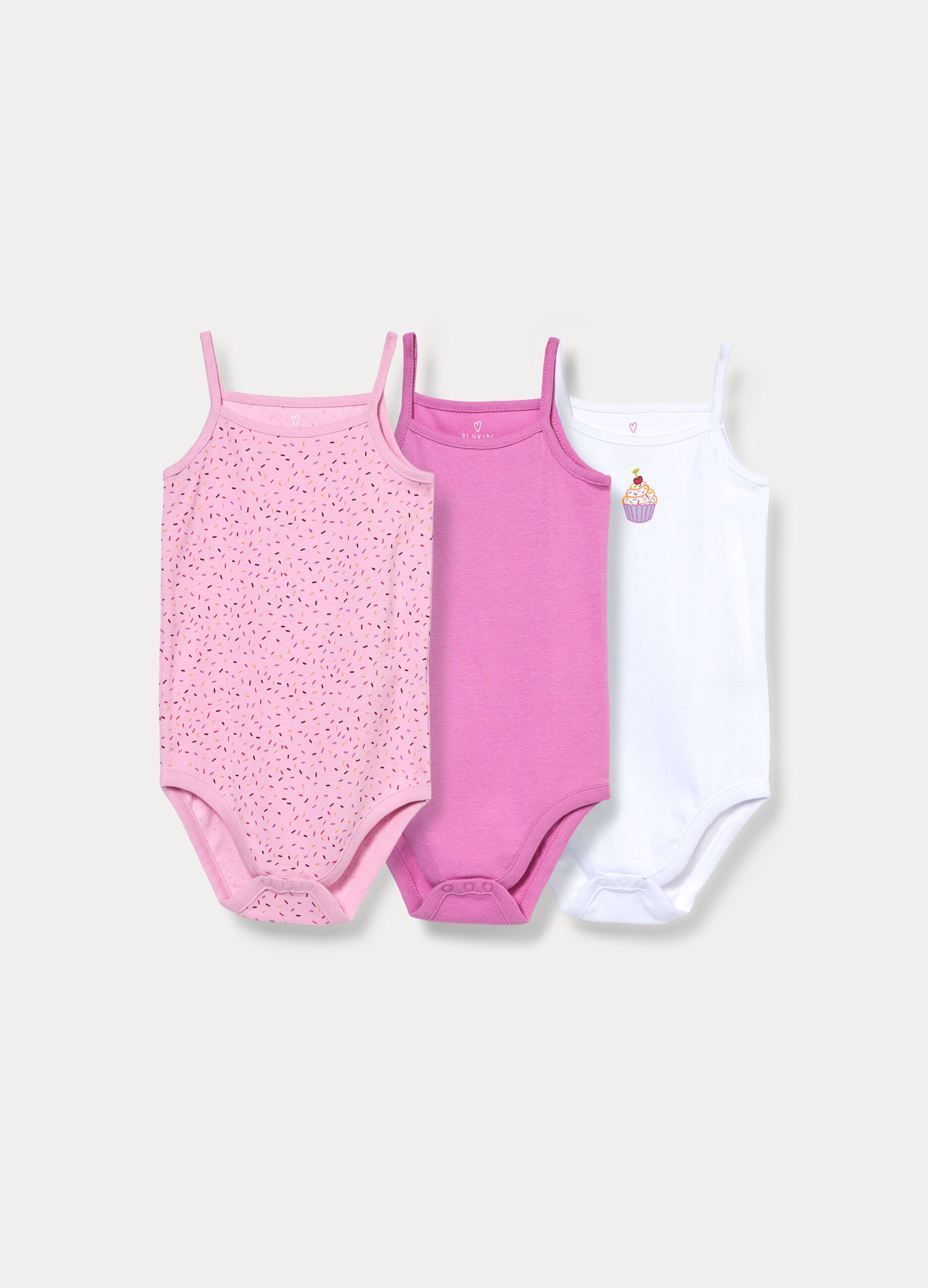 Pack 3 body in costina di puro cotone _0