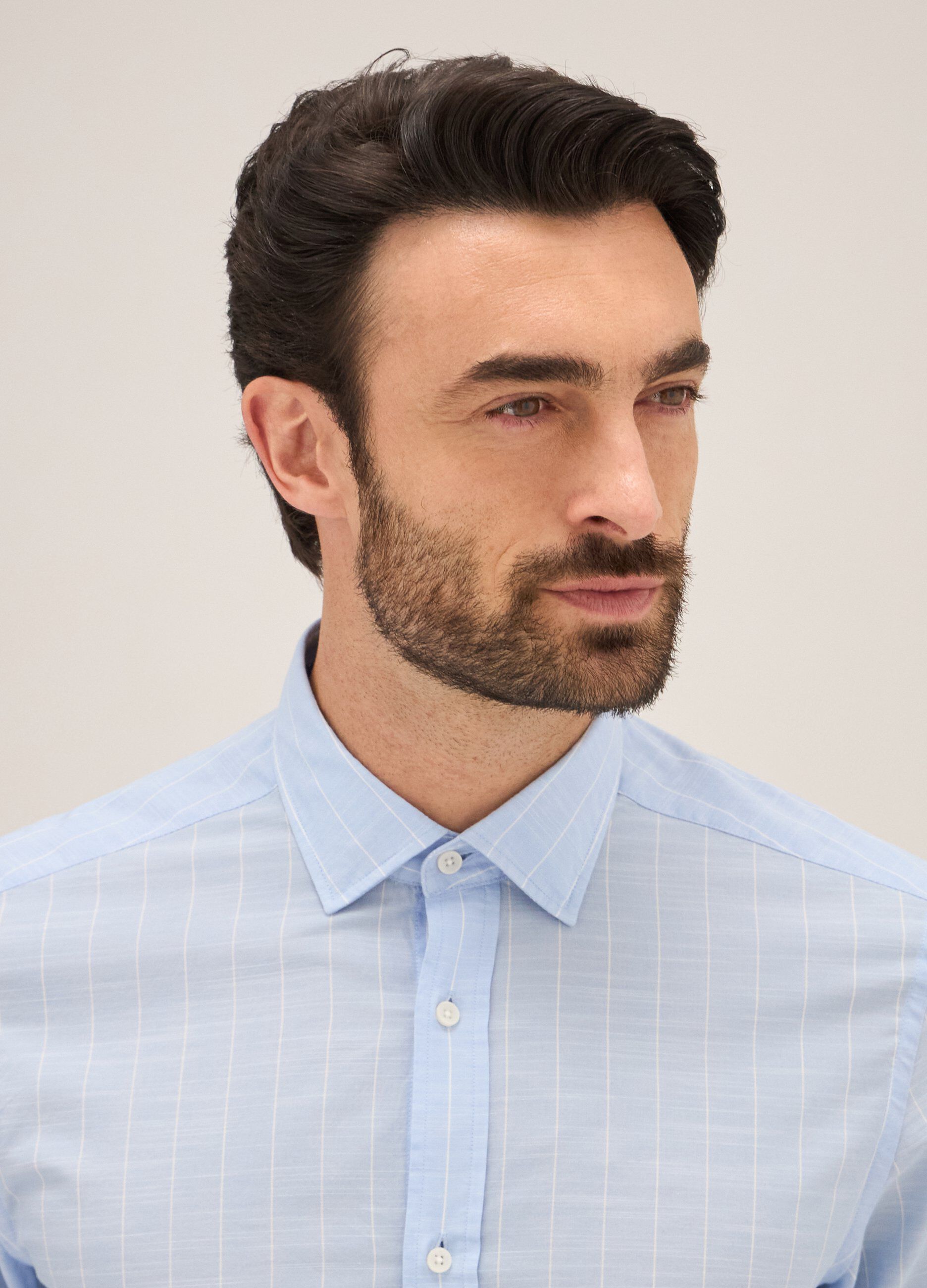 Camicia Rumford in puro cotone rigato uomo_2