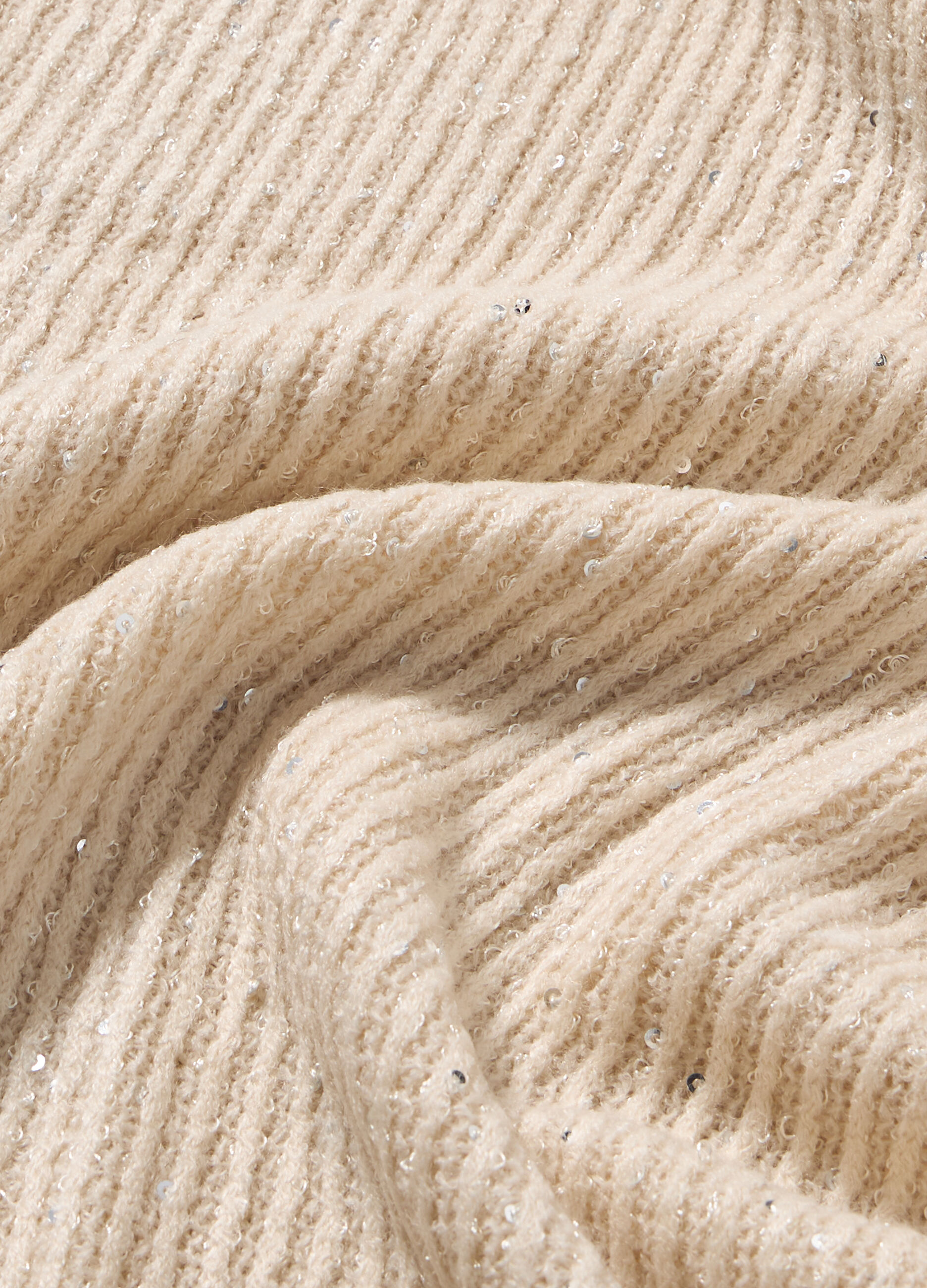 Sciarpa in costina con paillettes donna_1