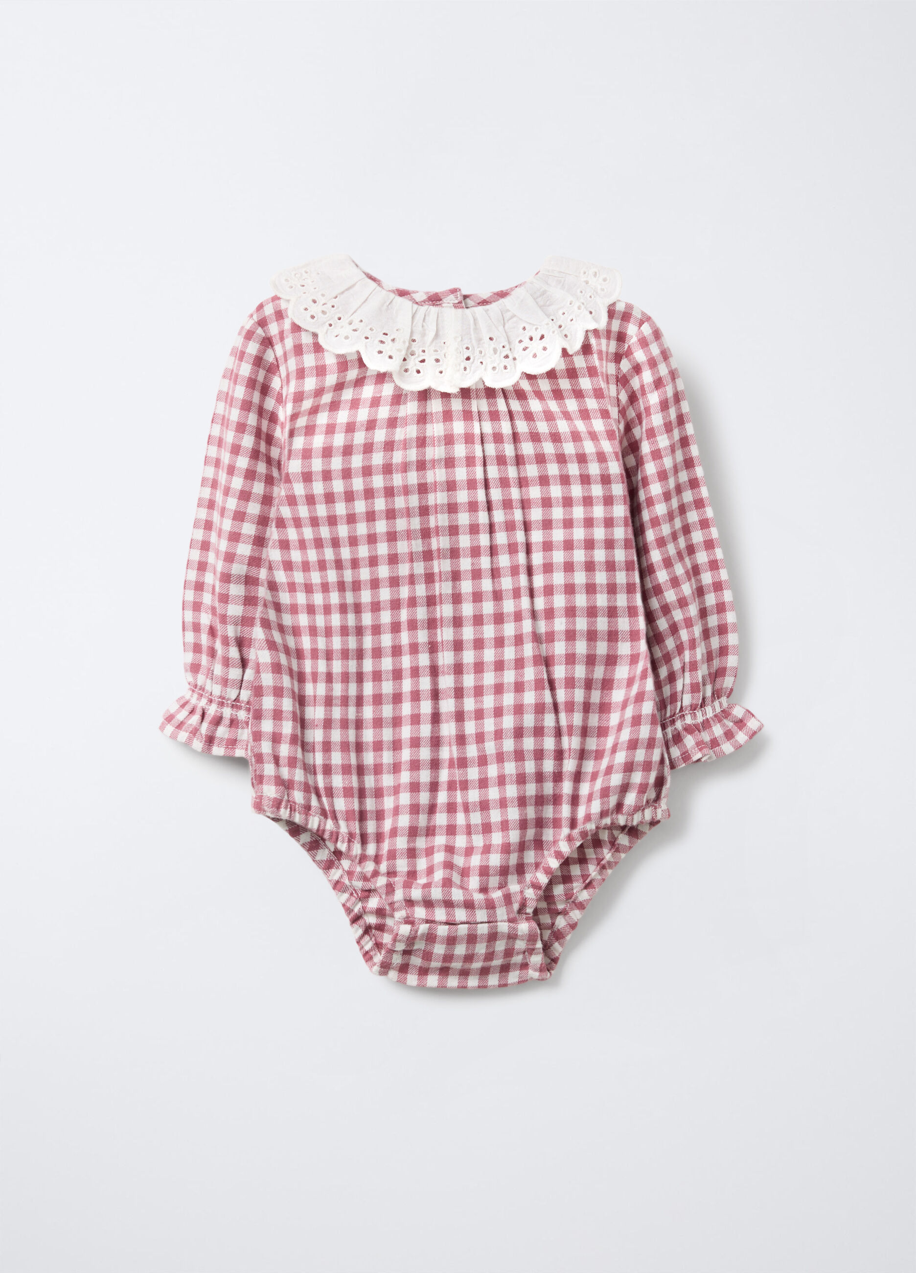 Body in flanella di puro cotone neonata_0